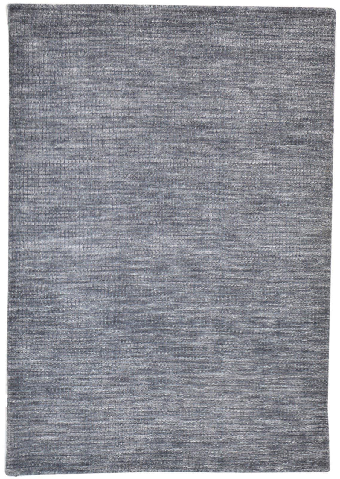 Charcoal Wool / Silk Rug 4X6 Modern Handloom Scandinavian Solid Room Size 