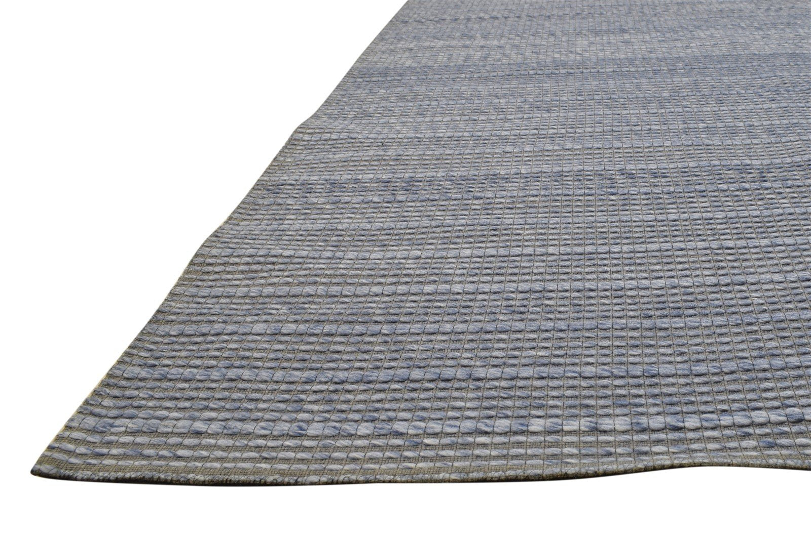 Wool Grey Rug 5' X 7' Modern Jacquard Loom Scandinavian Striped Room Size Carpet 