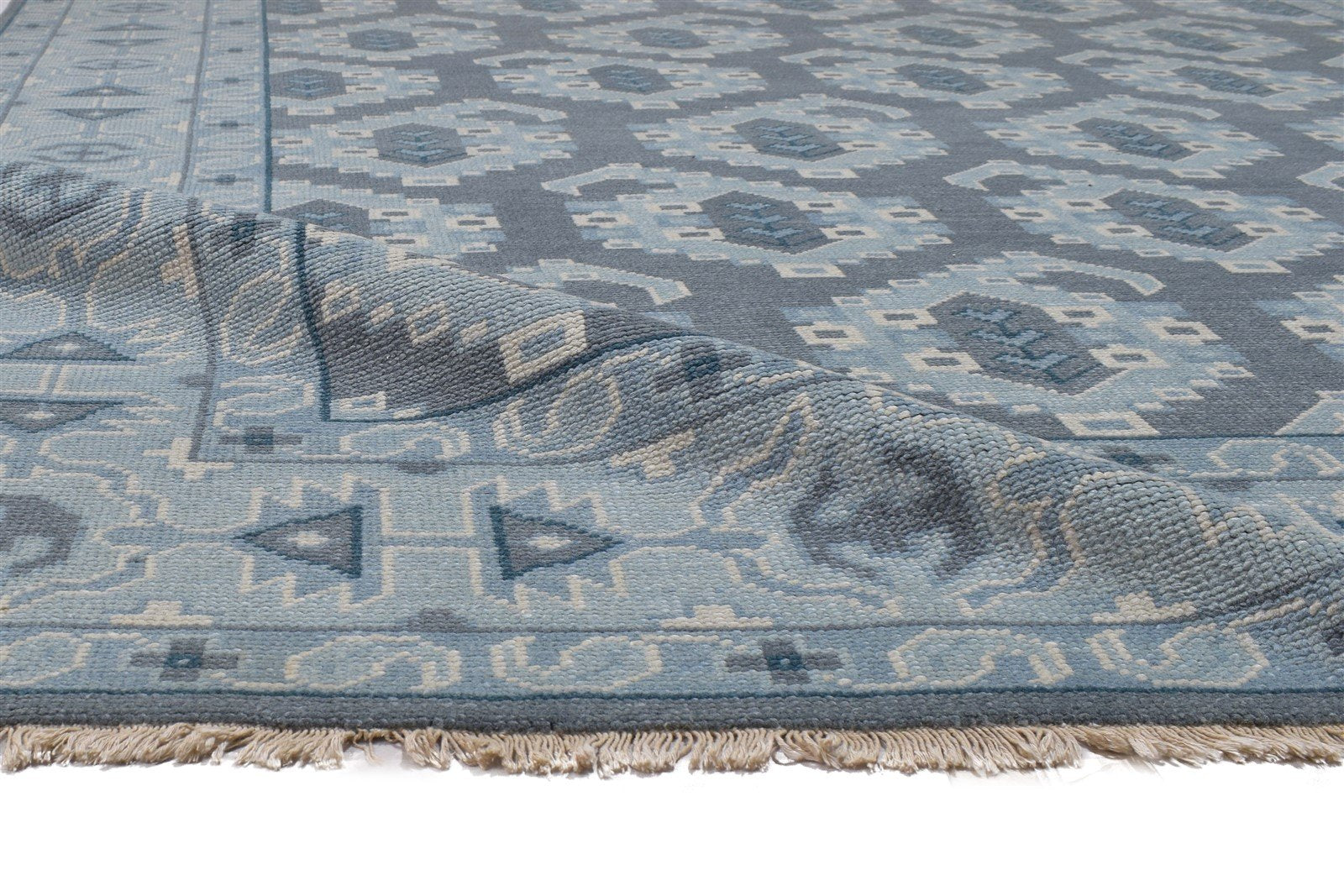 Hand Knotted Grey Wool Rug 8' X 10' Persian Oriental Paisley Large Carpet  Area Rug 