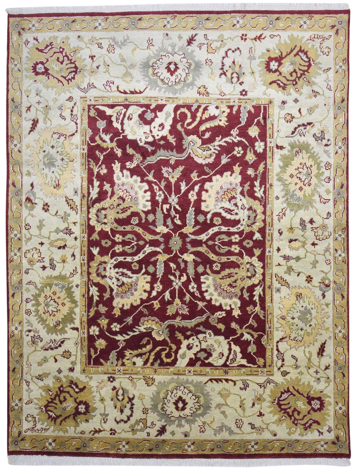 Red Wool Rug 8' X 10' Persian Hand Knotted Oushak Oriental Large Carpet 