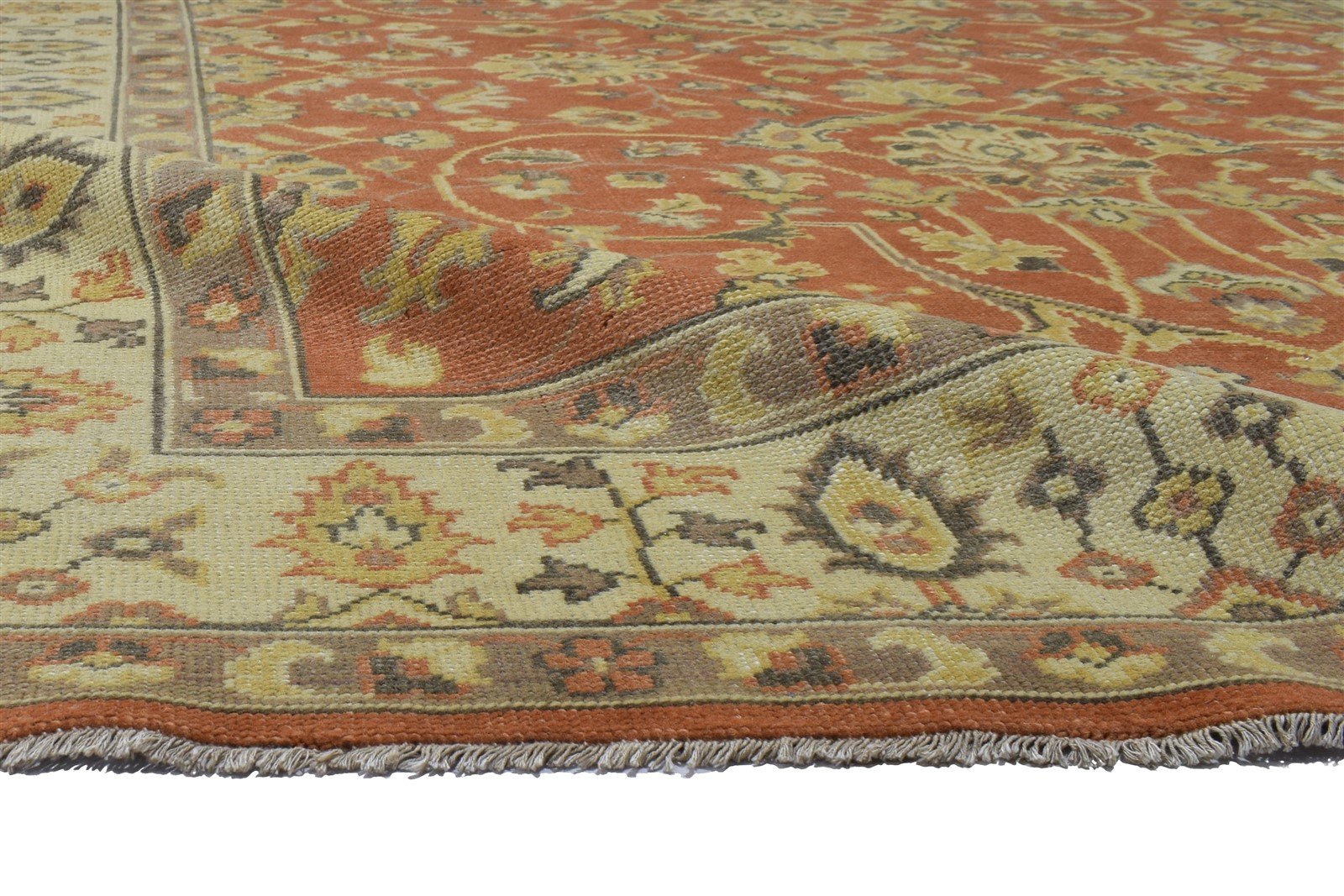 8' X 10' Rug Wool Rust Persian Hand Knotted Kashan Oriental Large Carpet 