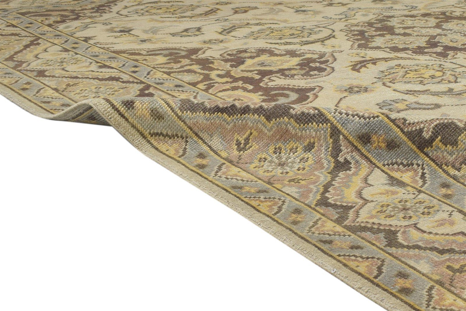 Wool Sand Rug 8' X 10' Persian Hand Knotted Agra Oriental Large Carpet 