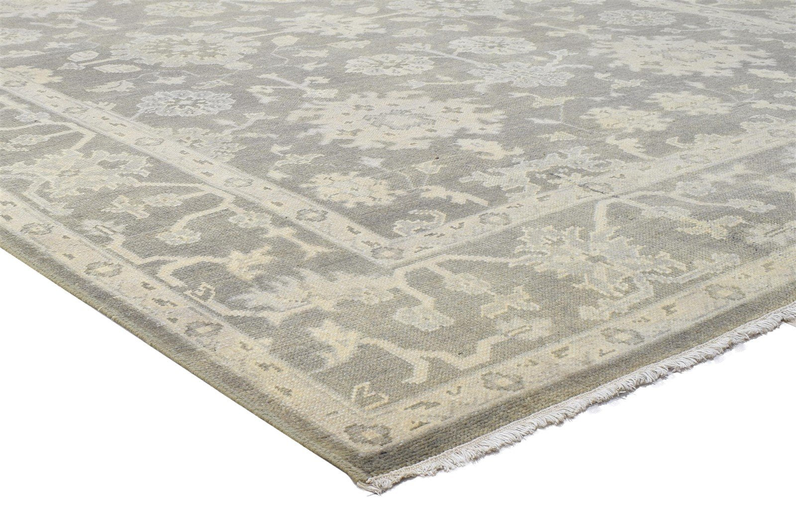 8' X 10' Rug Wool Grey Persian Hand Knotted Oushak Oriental Large Carpet 