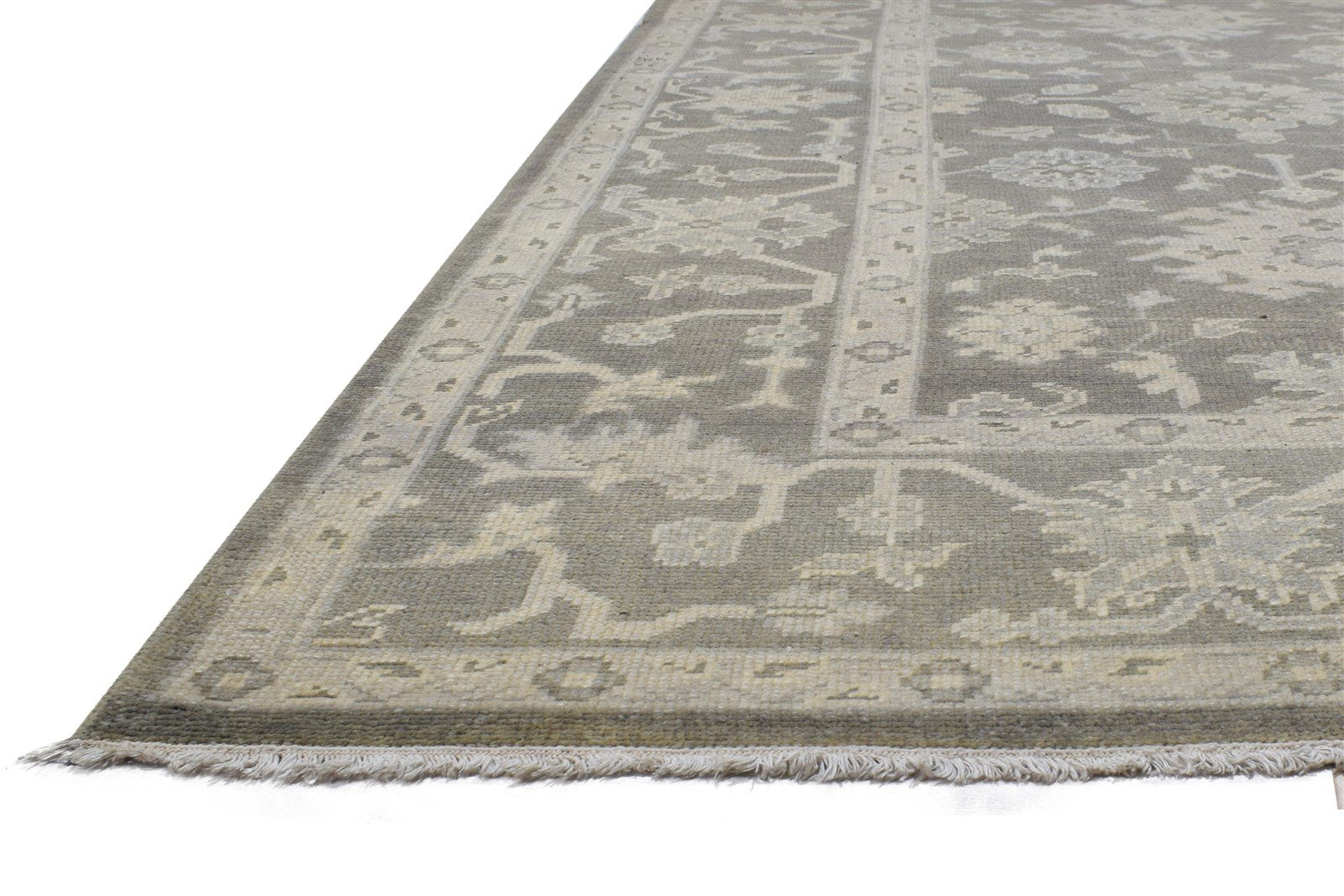 8' X 10' Rug Wool Grey Persian Hand Knotted Oushak Oriental Large Carpet 