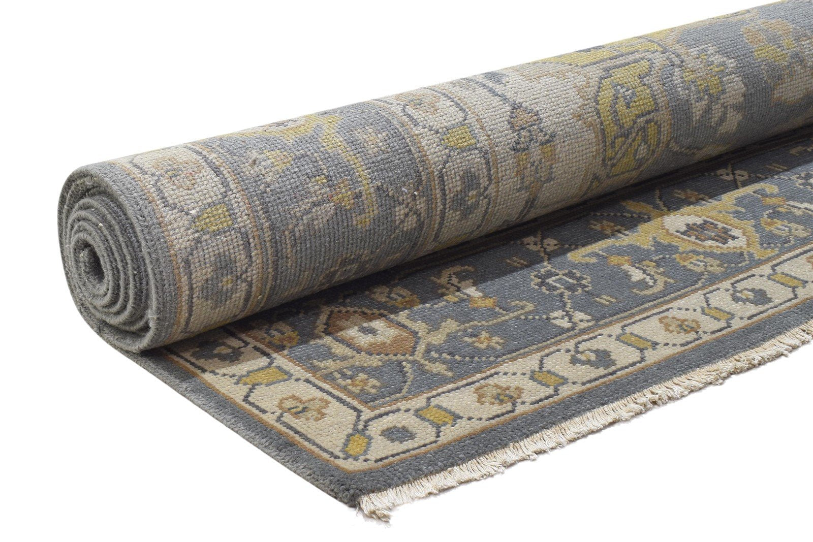 Blue Wool Rug 8' X 10' Persian Hand Knotted Heriz-Indian Oriental Large Carpet  Area Rug 