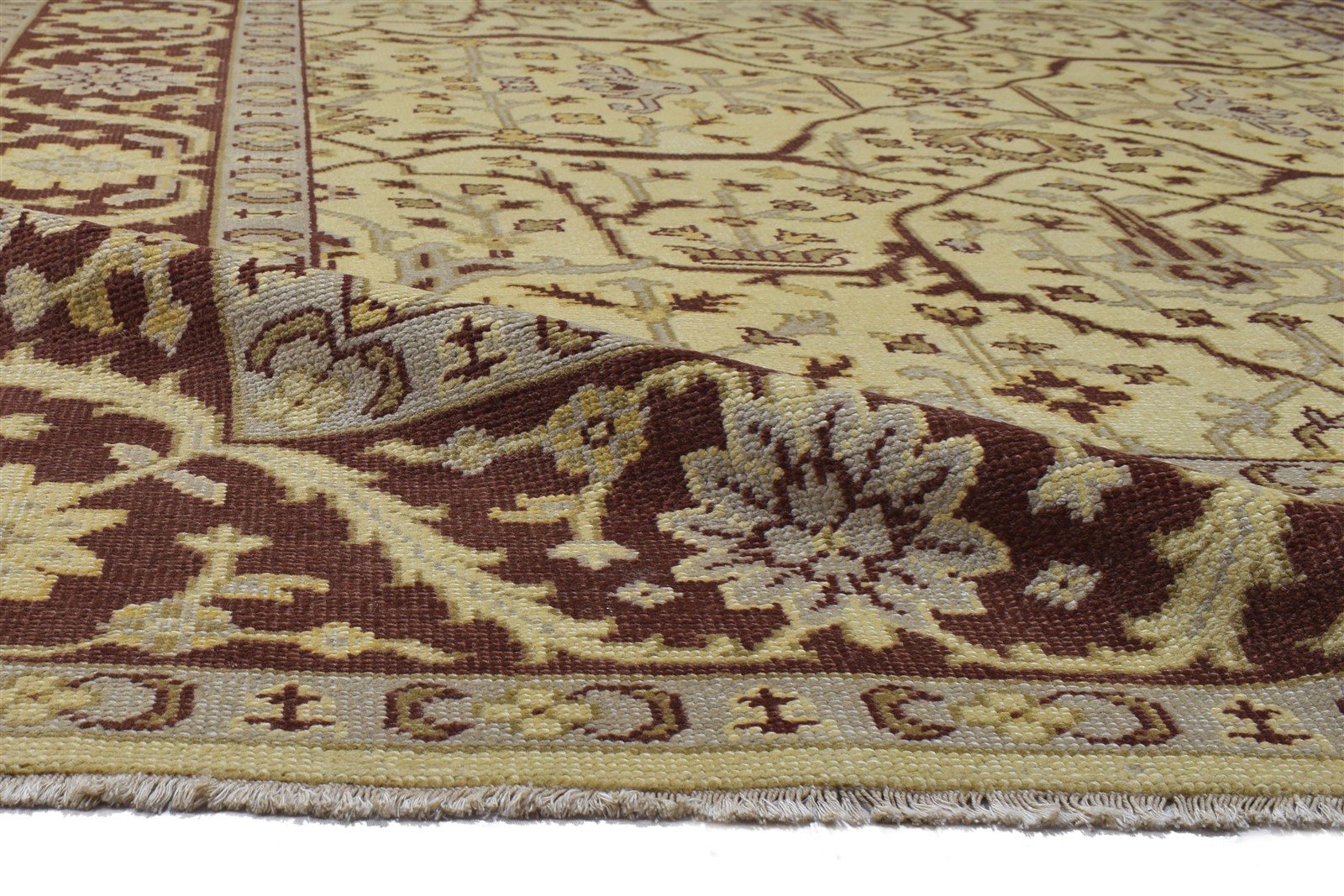 Sage Wool Rug 8' X 10' Persian Hand Knotted Agra Oriental Large Carpet 