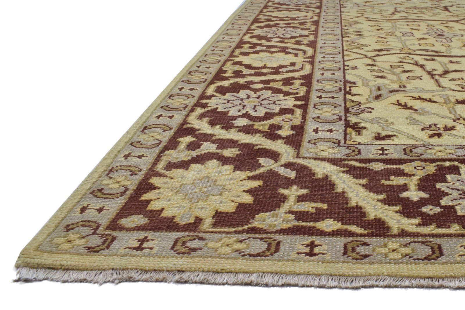 Sage Wool Rug 8' X 10' Persian Hand Knotted Agra Oriental Large Carpet 