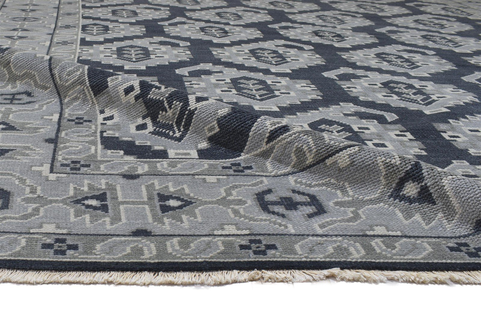 8' X 10' Rug Wool Charcoal Persian Hand Knotted Oriental Paisley Large Carpet 