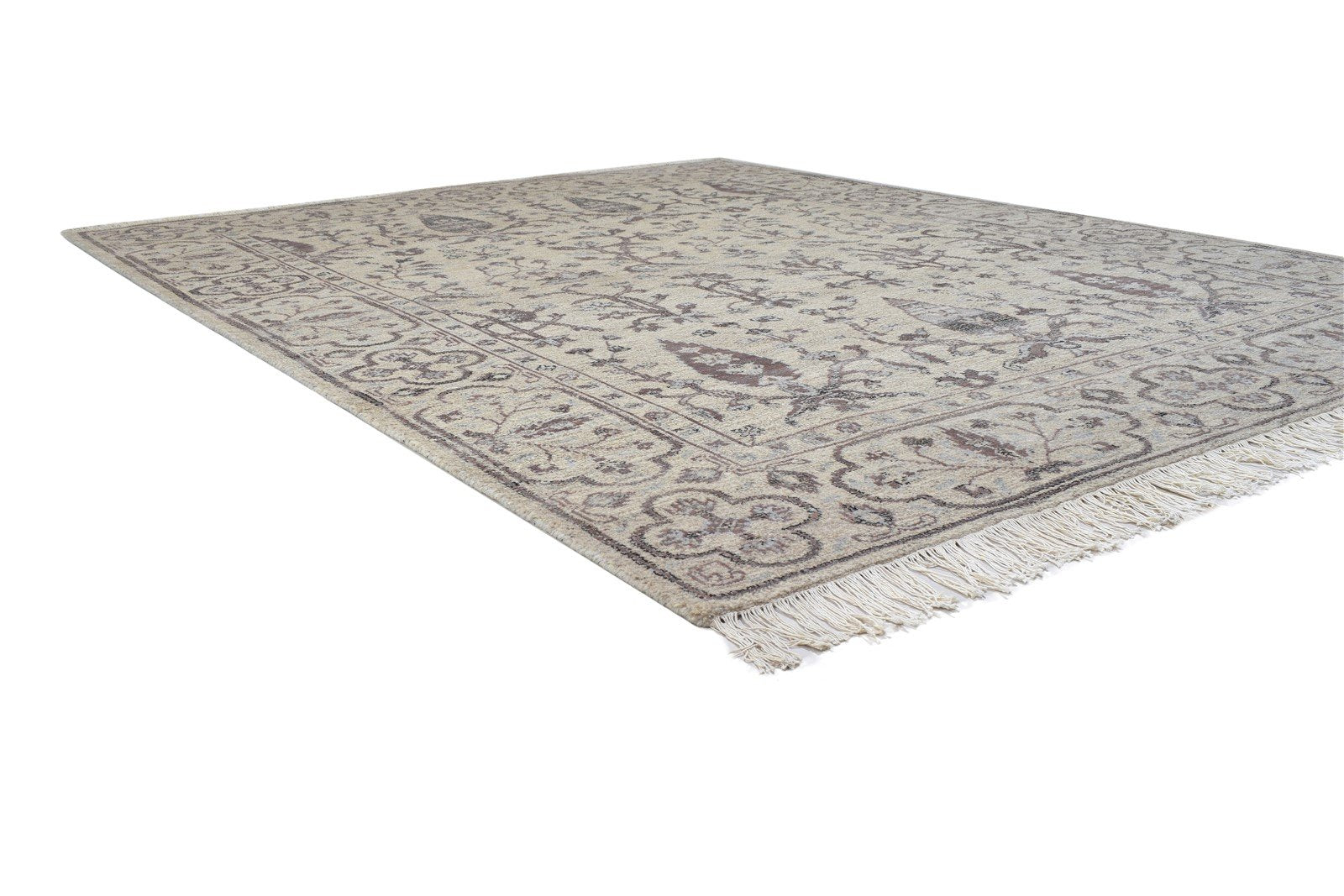 Wool Sand Rug 8' X 10' Persian Hand Knotted Mughal Oriental Large Carpet 