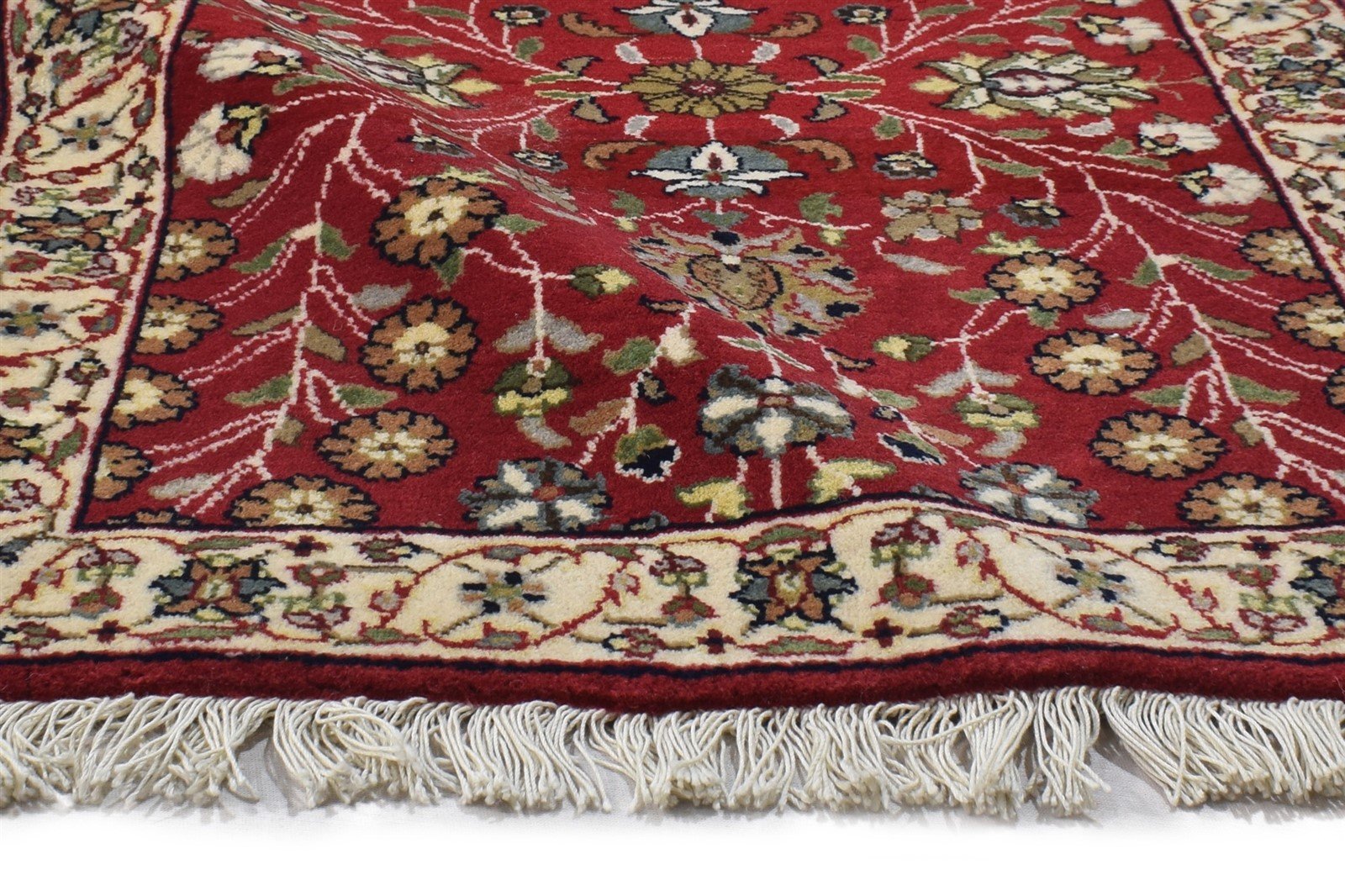 Wool Red Rug 2' X 3' Persian Hand Knotted Agra Oriental Small Carpet 