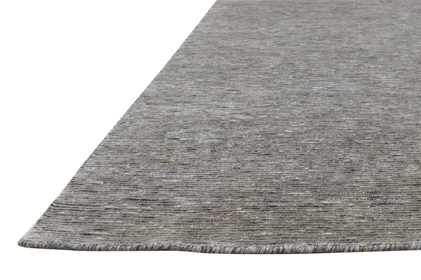 Wool / Silk Grey Rug 4X6 Modern Hand Knotted Scandinavian Solid Room Size 