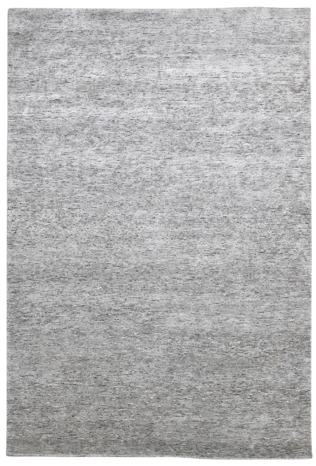 6X9 Rug Wool / Silk Grey Modern Hand Knotted Scandinavian Solid Room Size 