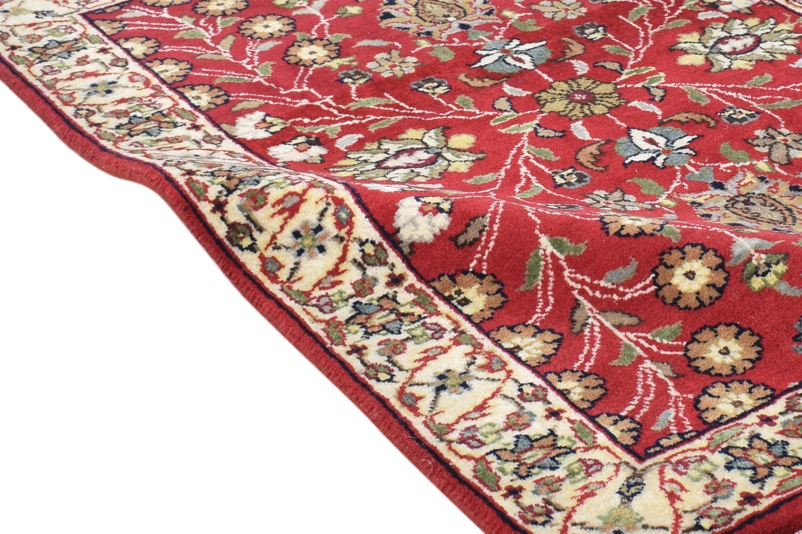 Red Wool Rug 2' X 3' Persian Hand Knotted Agra Oriental Small Carpet 