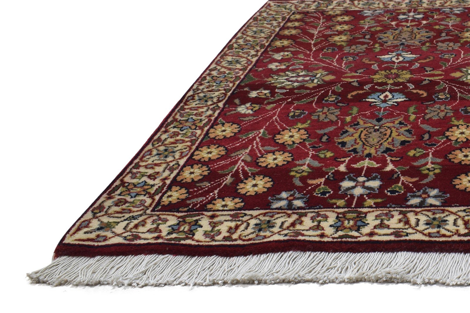 2' X 3' Rug Wool Red Persian Hand Knotted Agra Oriental Small Carpet 