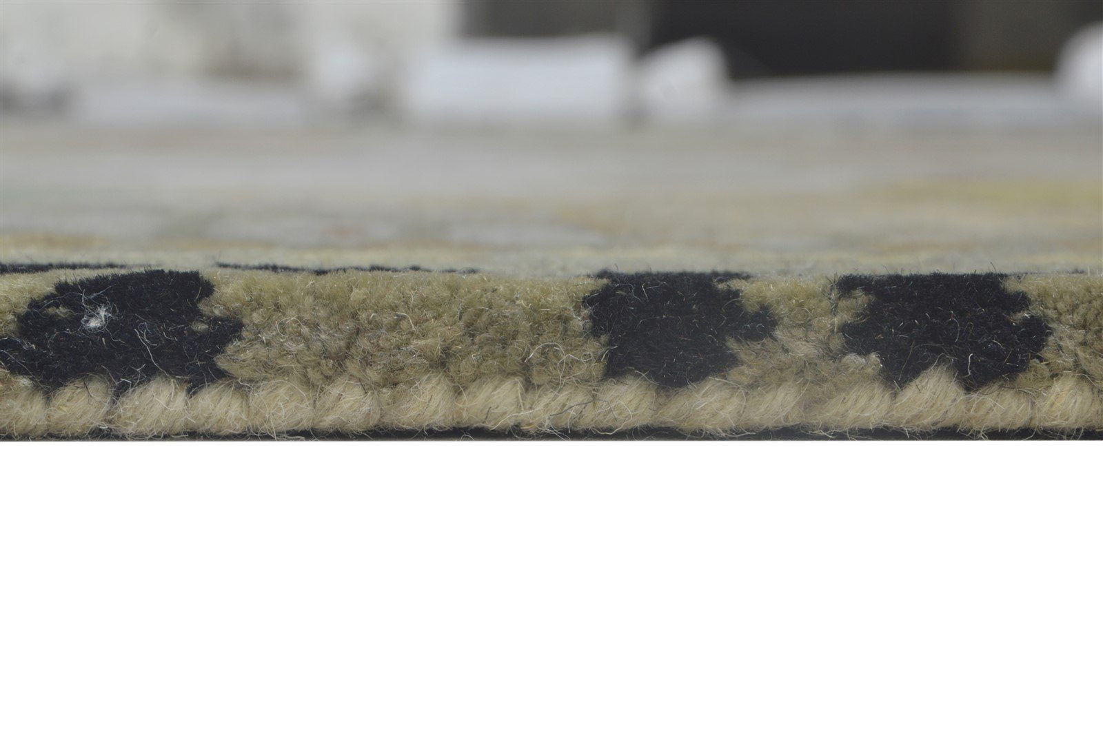 Hand Tufted Sand Wool Rug 5' X 8' Modern Indian Abstract Room Size Carpet  Area Rug 