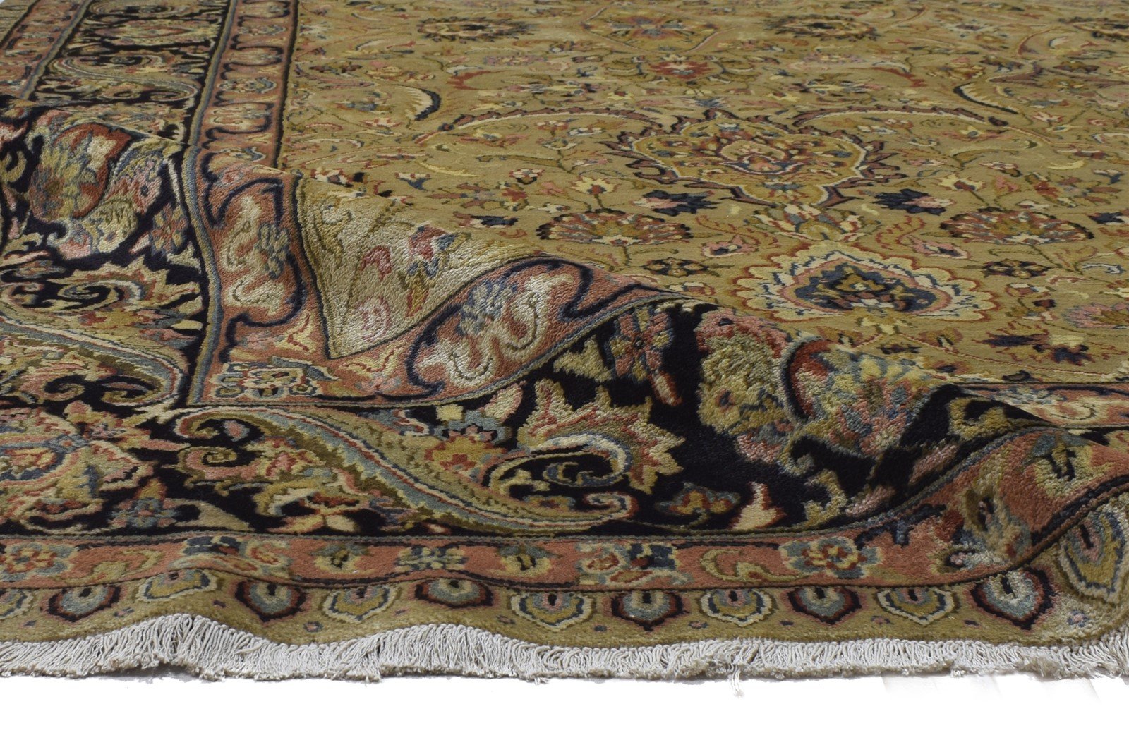 Hand Knotted Sage Wool Rug 9' X 12' Persian Tabriz Oriental Large Carpet 