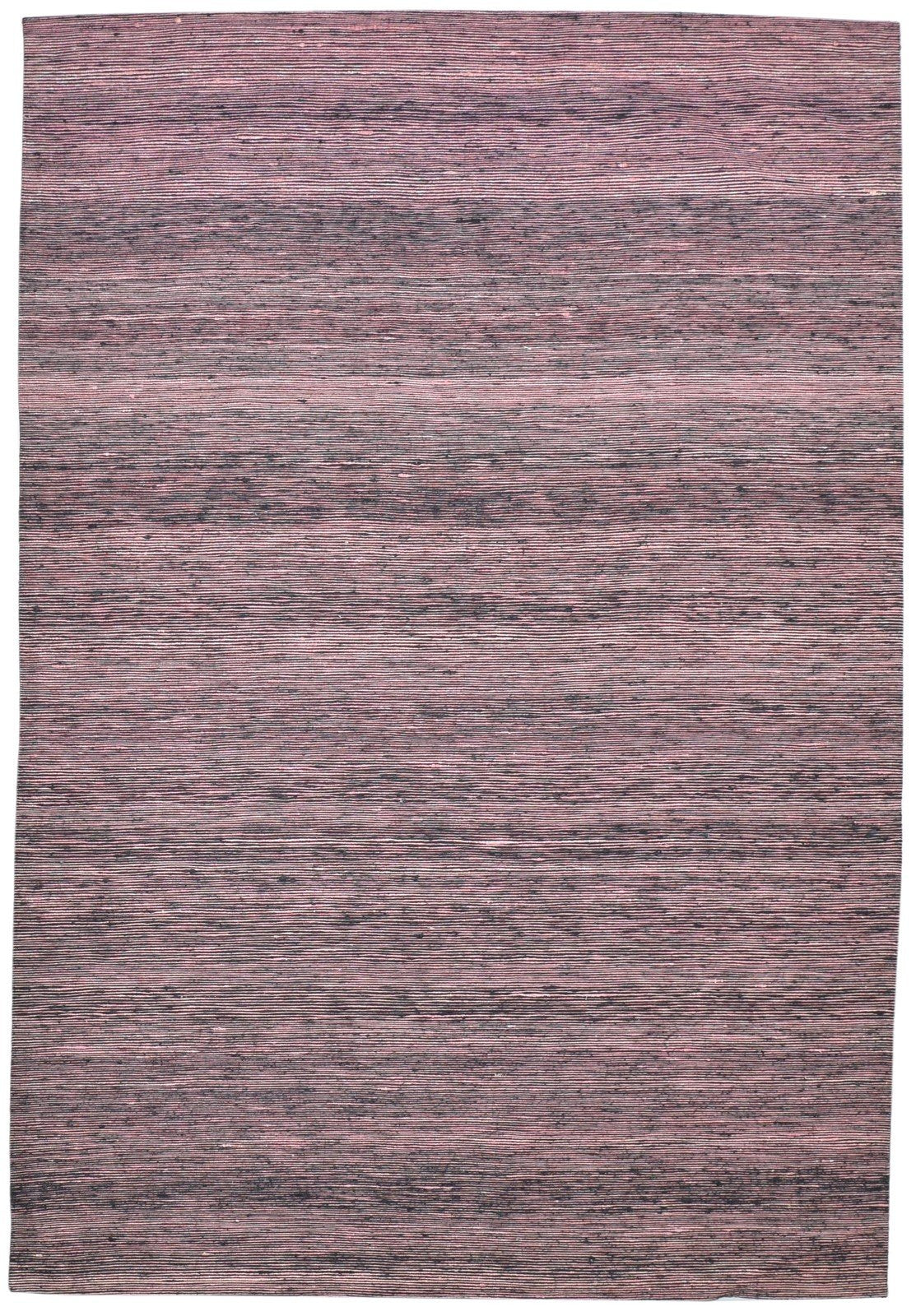 Jacquard Loom Pink Wool / Silk Rug 5X7 Modern Bohemian Solid Room Size Carpet 