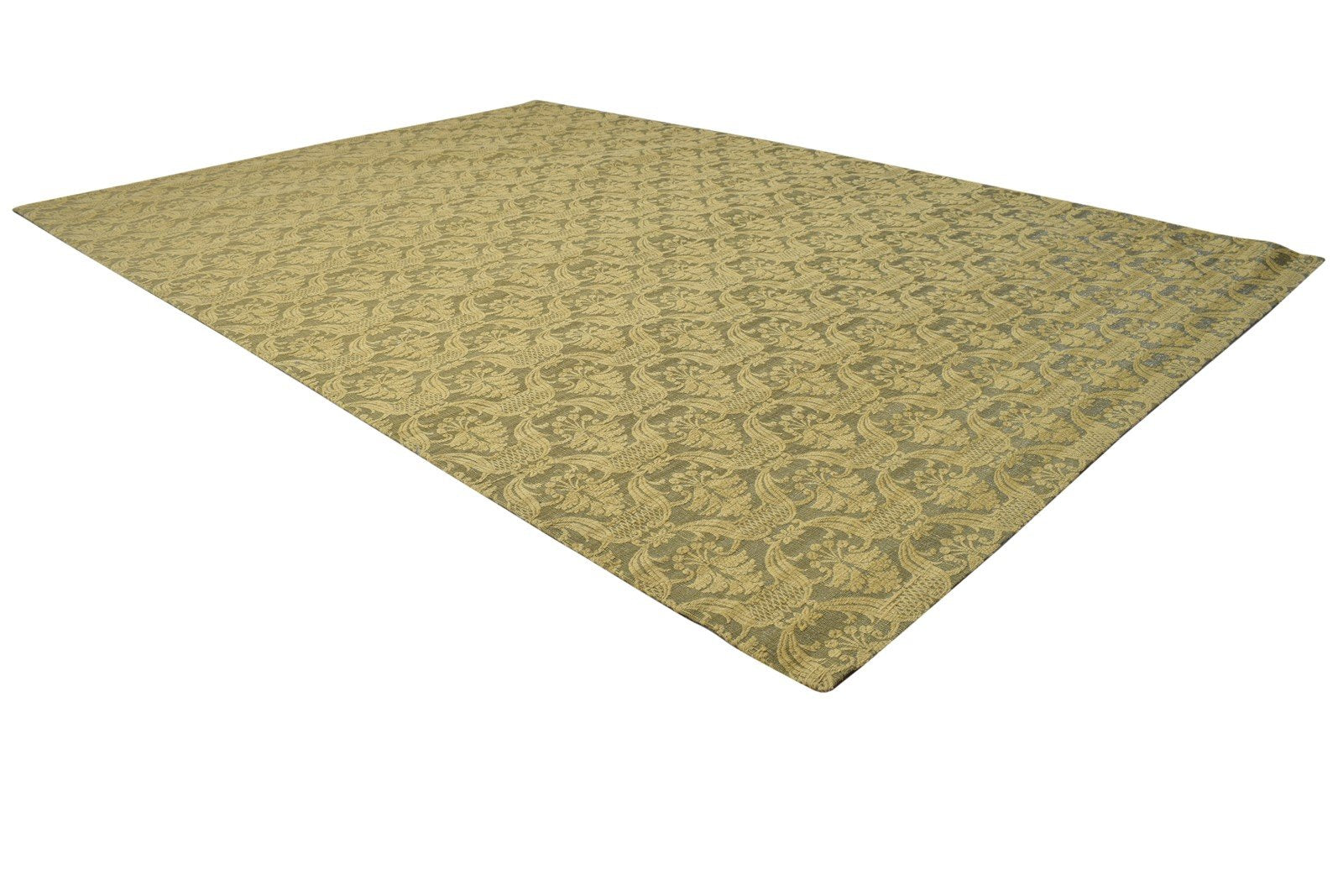 Gold Wool / Silk Rug 5X7 Modern Jacquard Loom French Damask Room Size Carpet 