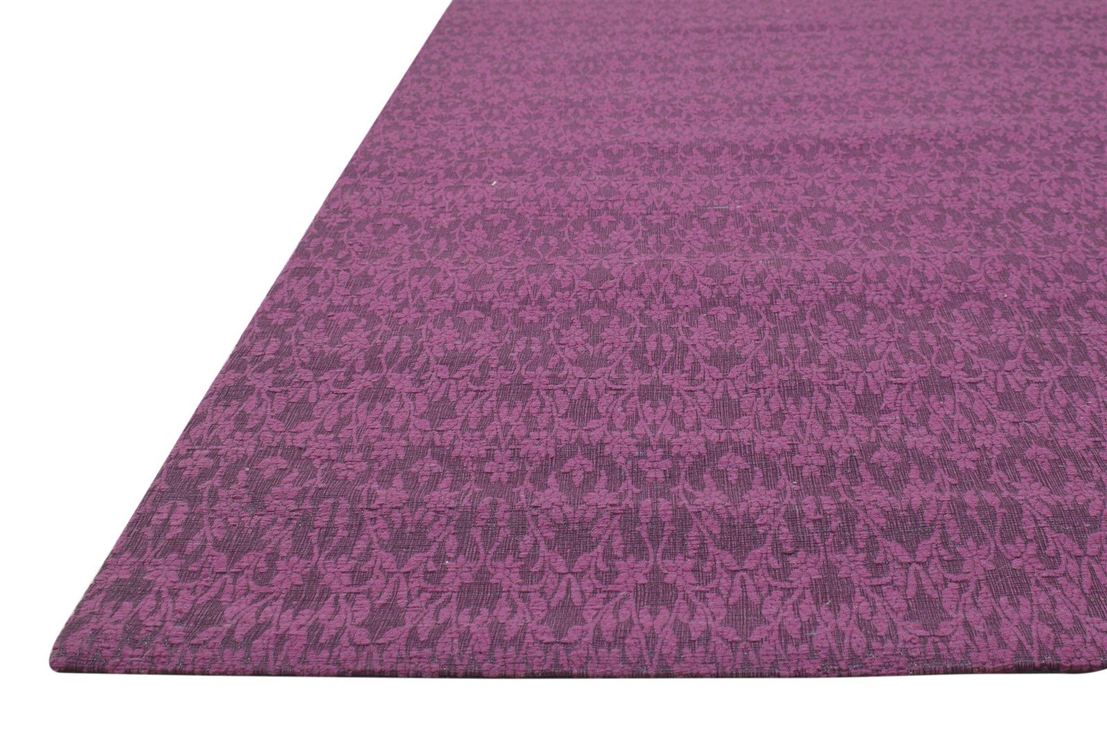 Wool / Silk Purple Rug 5X7 Modern Jacquard Loom French Floral Room Size Carpet 