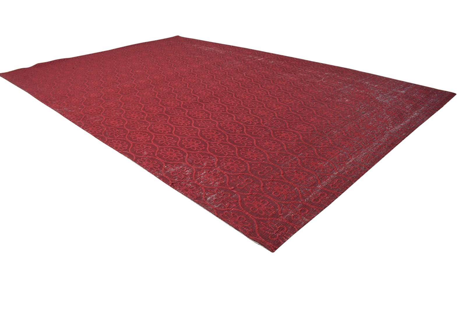 Red Wool / Silk Rug 5' X 7' Modern Jacquard Loom French Floral Room Size Carpet 