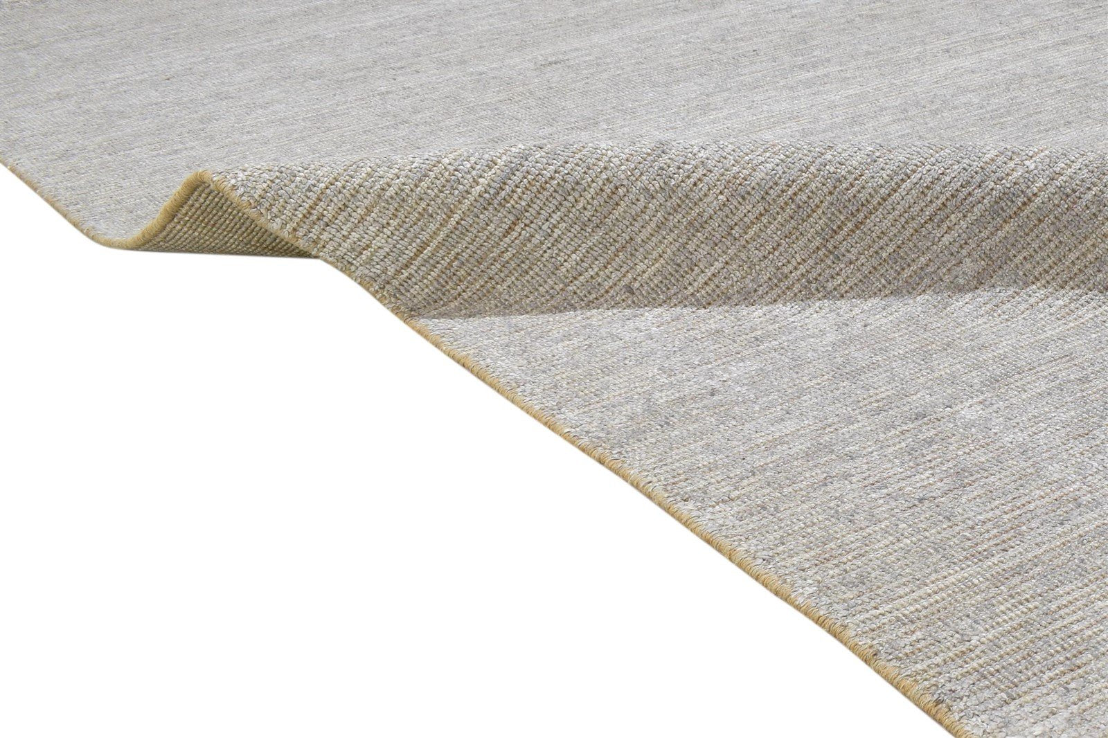 Hand Woven Grey Jute / Silk Rug 6X8 Modern Scandinavian Solid Room Size Carpet 