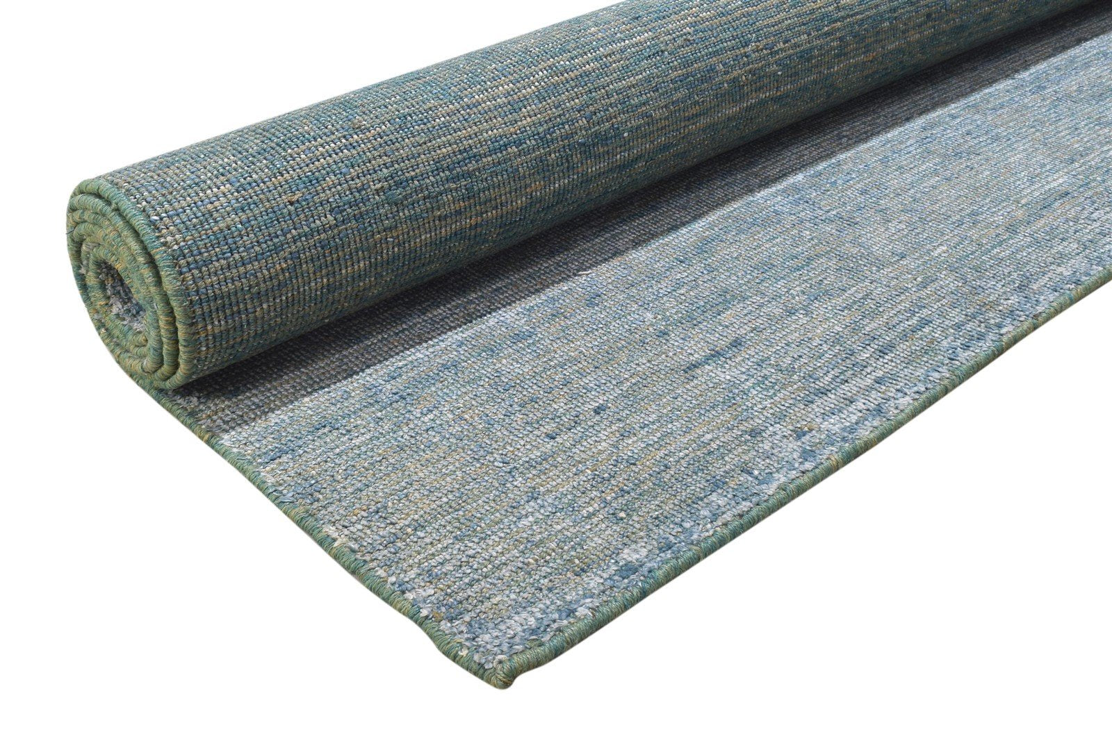 Dark Grey Jute / Silk Rug 6X9 Modern Hand Woven Scandinavian Solid Room Size 