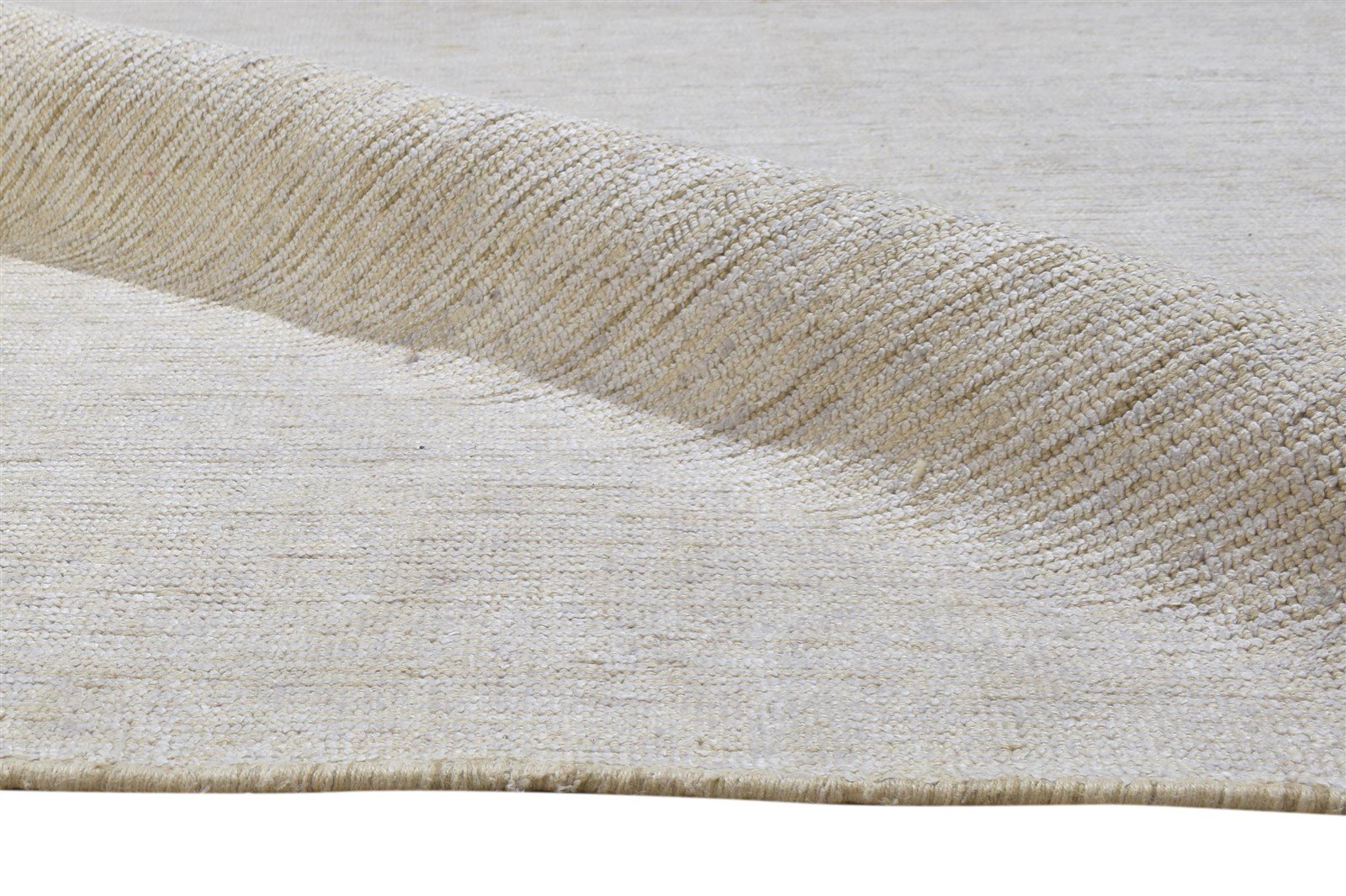 Jute / Silk Sand Rug 6X9 Modern Hand Woven Scandinavian Solid Room Size Carpet 