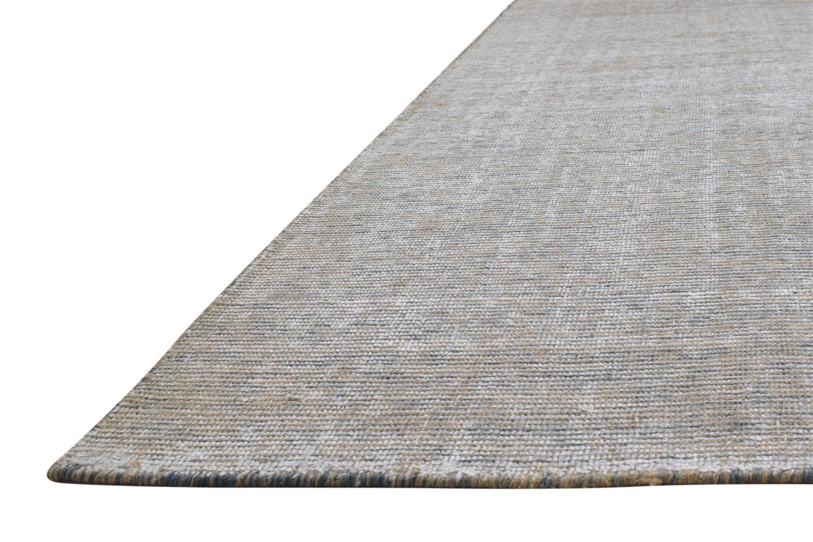 6X9 Rug Jute / Silk Grey Modern Hand Woven Scandinavian Solid Room Size Carpet 