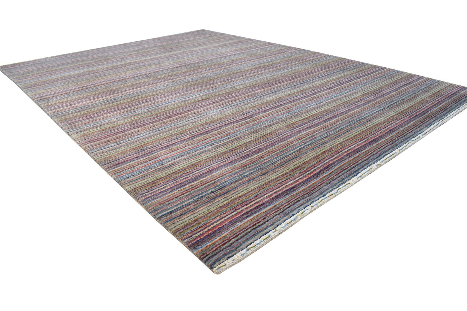 6' X 8' Rug Wool Multi Color Modern Hand Woven Bohemian Striped Room Size Carpet 