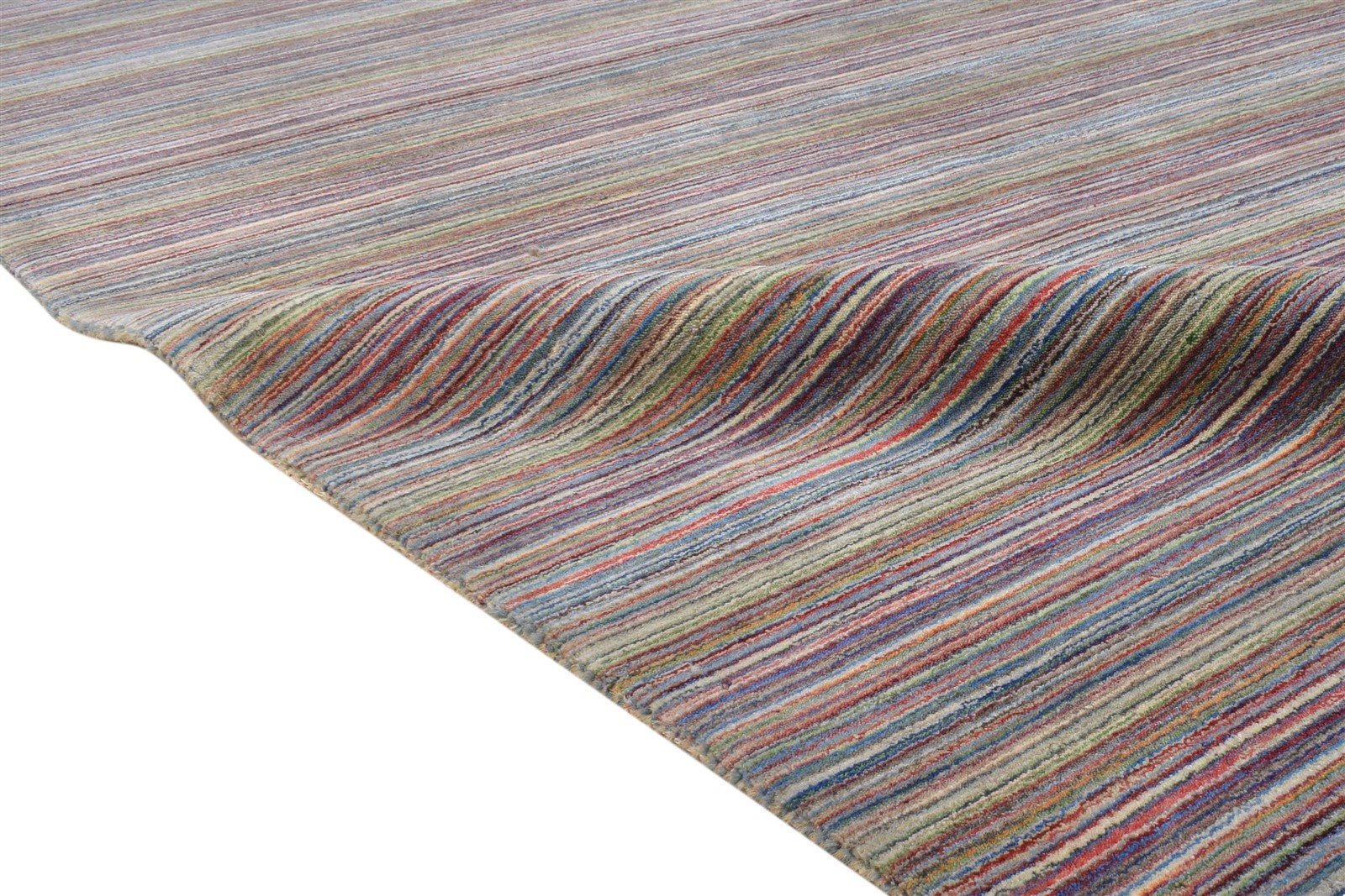 6' X 8' Rug Wool Multi Color Modern Hand Woven Bohemian Striped Room Size Carpet 