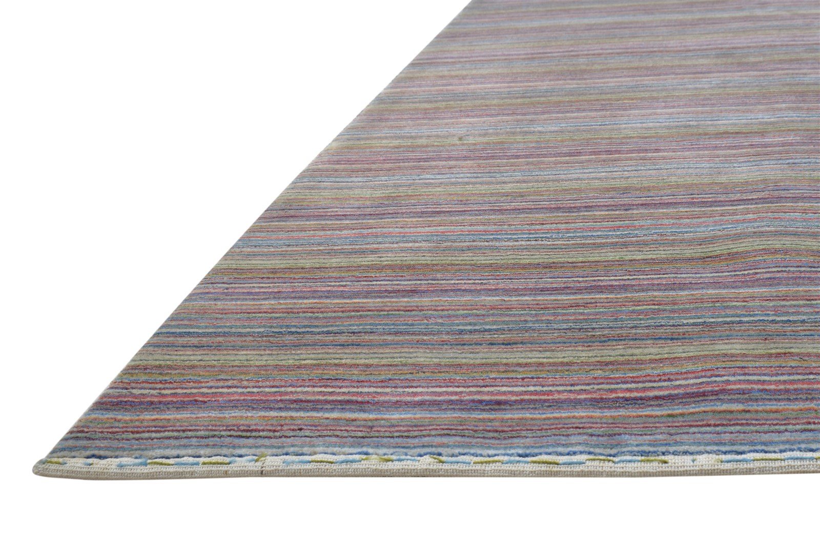 6' X 8' Rug Wool Multi Color Modern Hand Woven Bohemian Striped Room Size Carpet 