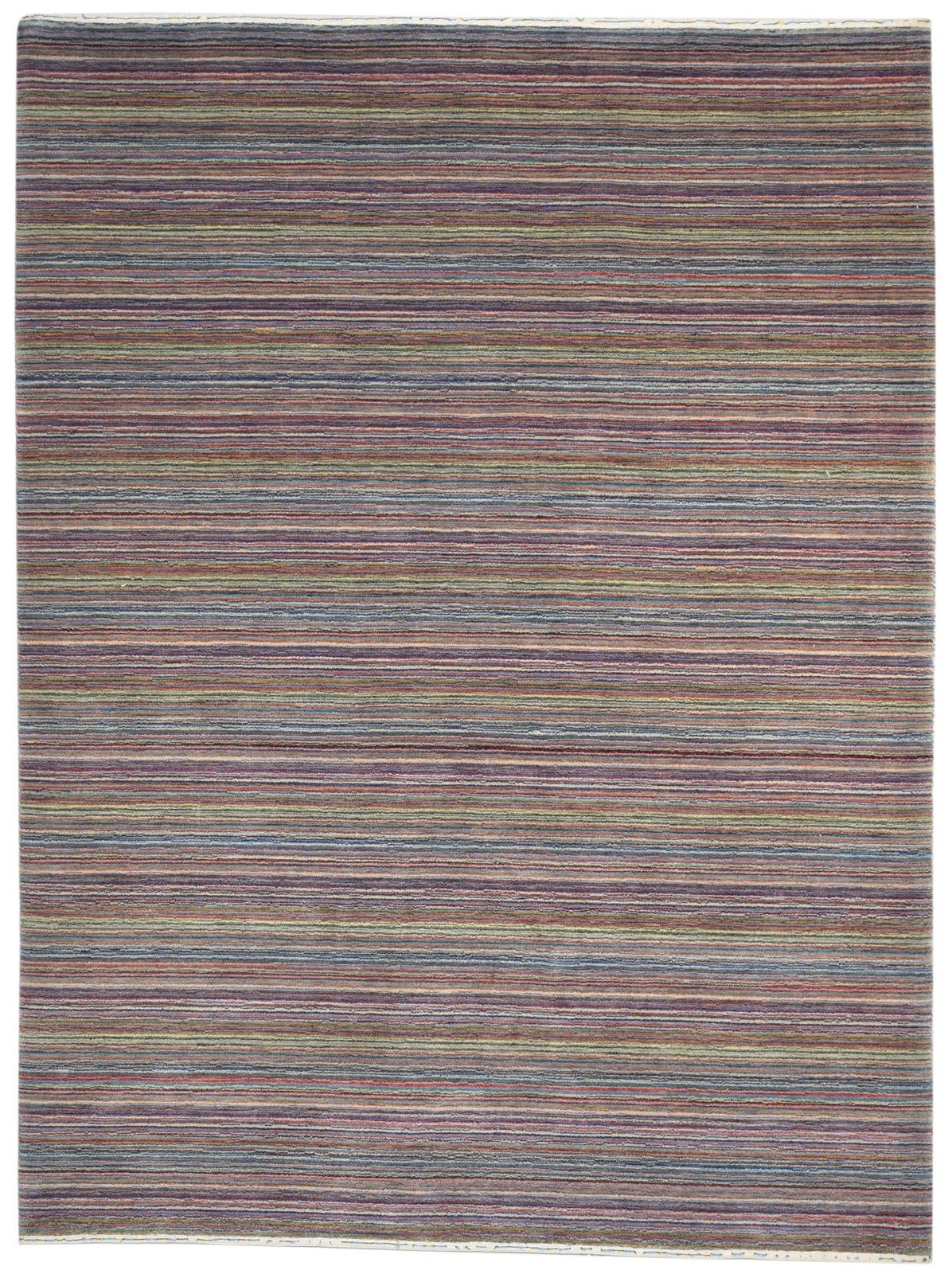 6' X 8' Rug Wool Multi Color Modern Hand Woven Bohemian Striped Room Size Carpet 