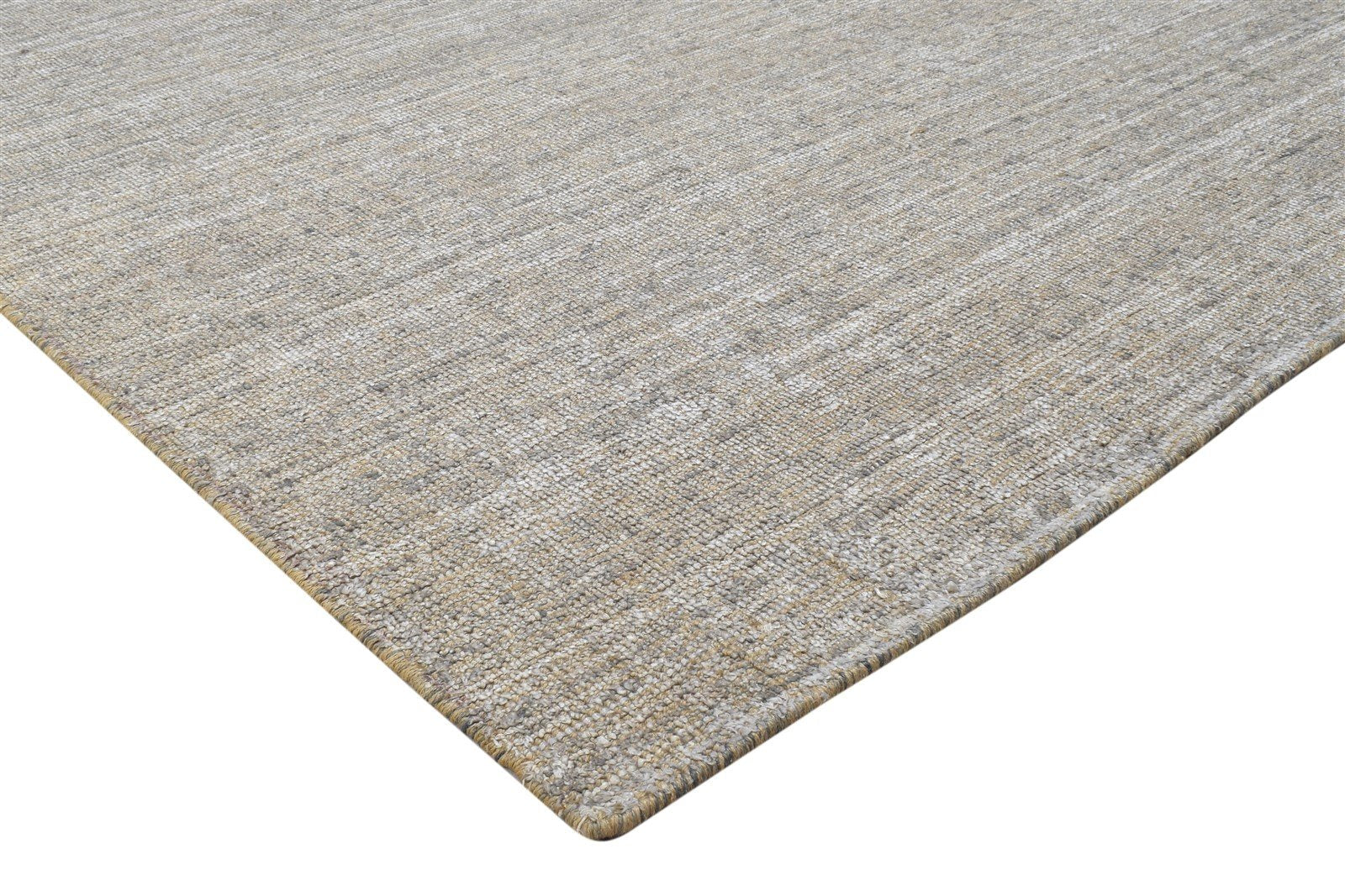 Grey Jute / Silk Rug 6X9 Modern Hand Woven Scandinavian Solid Room Size Carpet 