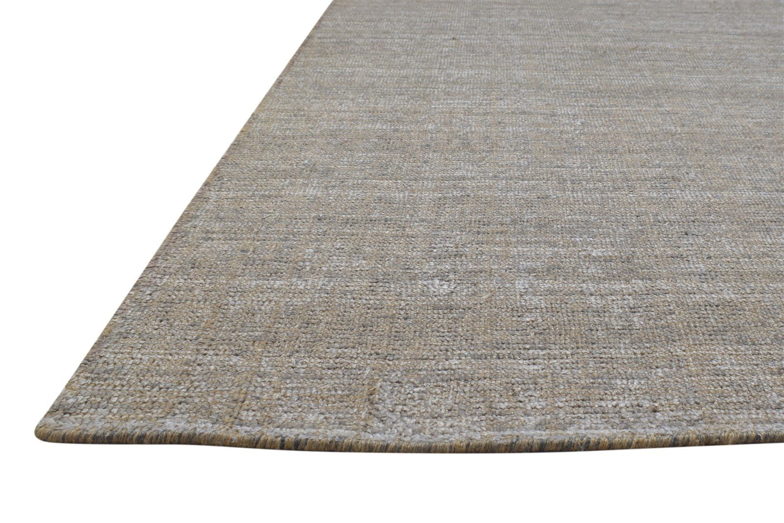 Grey Jute / Silk Rug 6X9 Modern Hand Woven Scandinavian Solid Room Size Carpet 