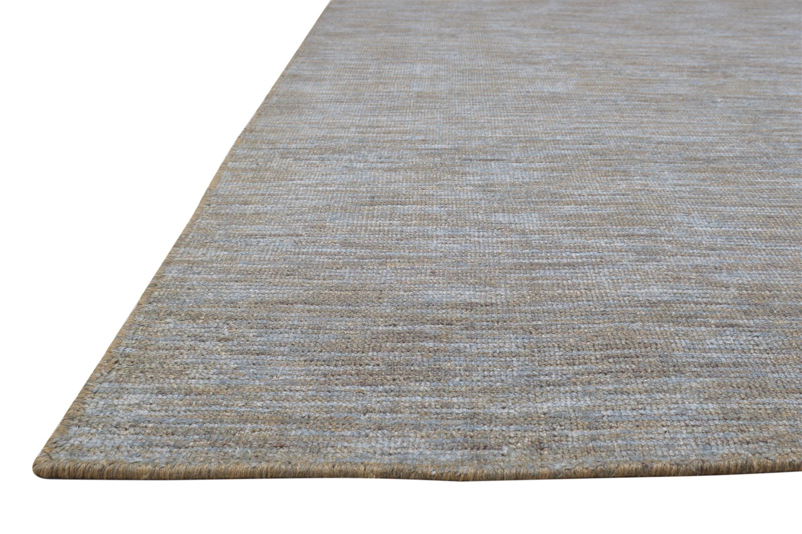 Hand Woven Grey Jute / Silk Rug 6X8 Modern Scandinavian Solid Room Size Carpet 