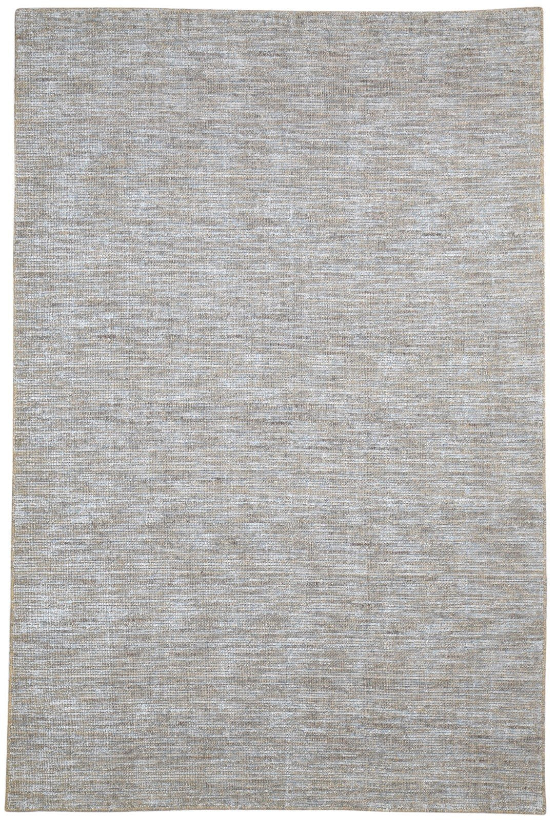 Hand Woven Grey Jute / Silk Rug 6X8 Modern Scandinavian Solid Room Size Carpet 