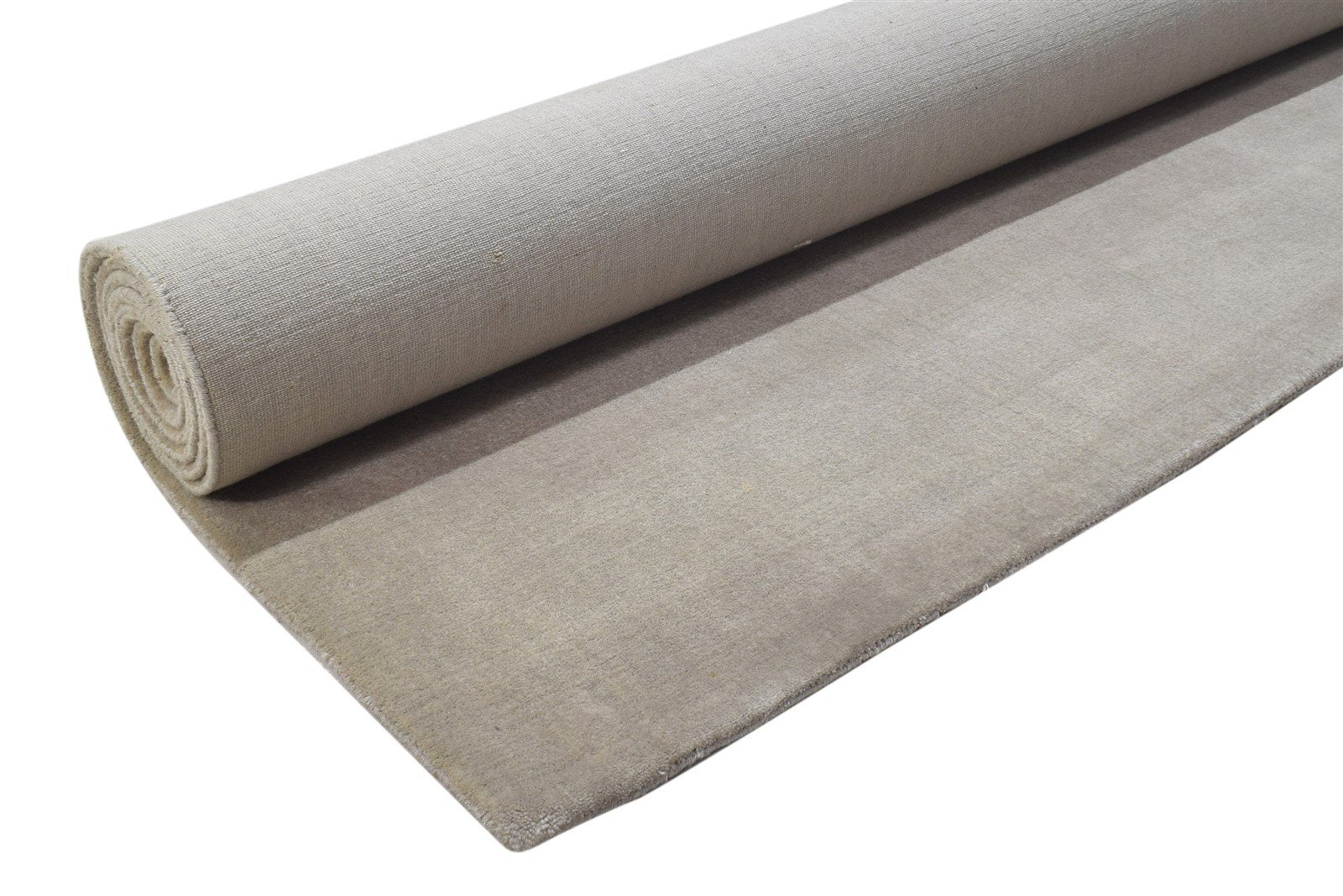 Grey Wool Rug 6' X 9' Modern Hand Woven Scandinavian Solid Large Carpet 