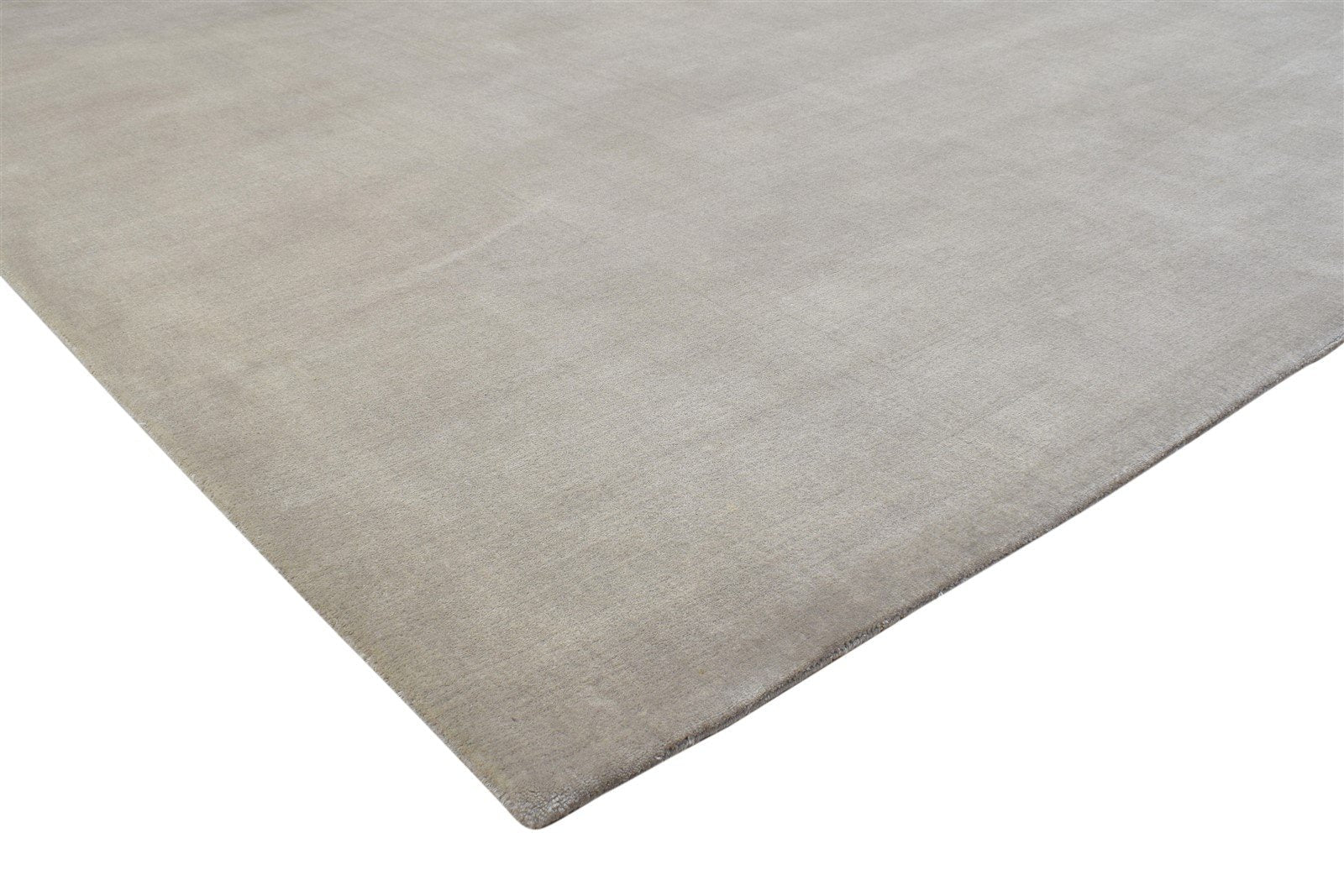 Grey Wool Rug 6' X 9' Modern Hand Woven Scandinavian Solid Large Carpet 