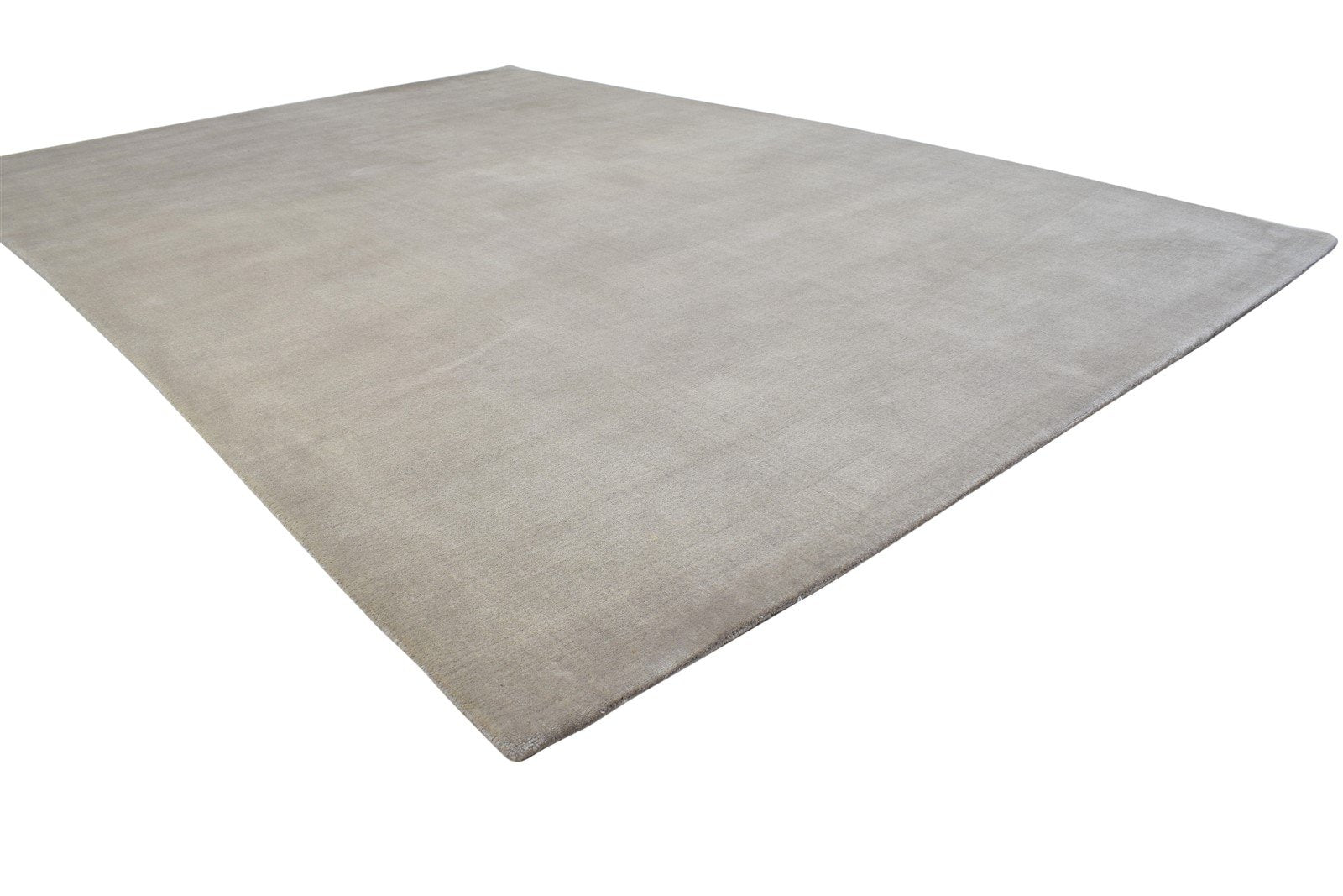 Grey Wool Rug 6' X 9' Modern Hand Woven Scandinavian Solid Large Carpet 