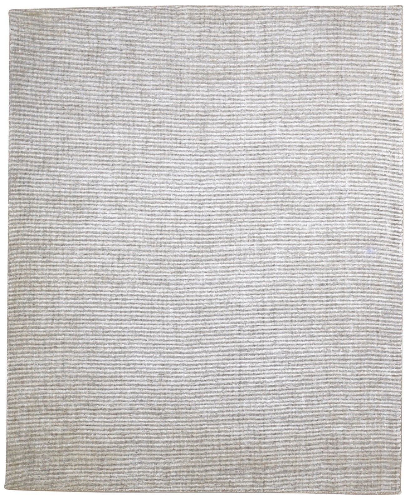 Jute / Silk Grey Rug 8' X 10' Modern Handloom Scandinavian Solid Large Carpet 