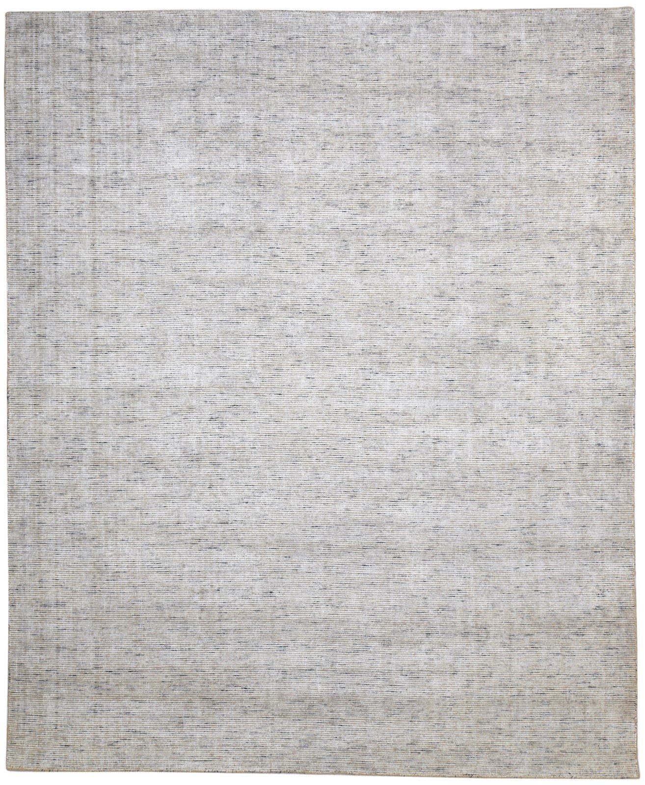 8' X 10' Rug Jute / Silk Grey Modern Hand Woven Scandinavian Solid Large Carpet 