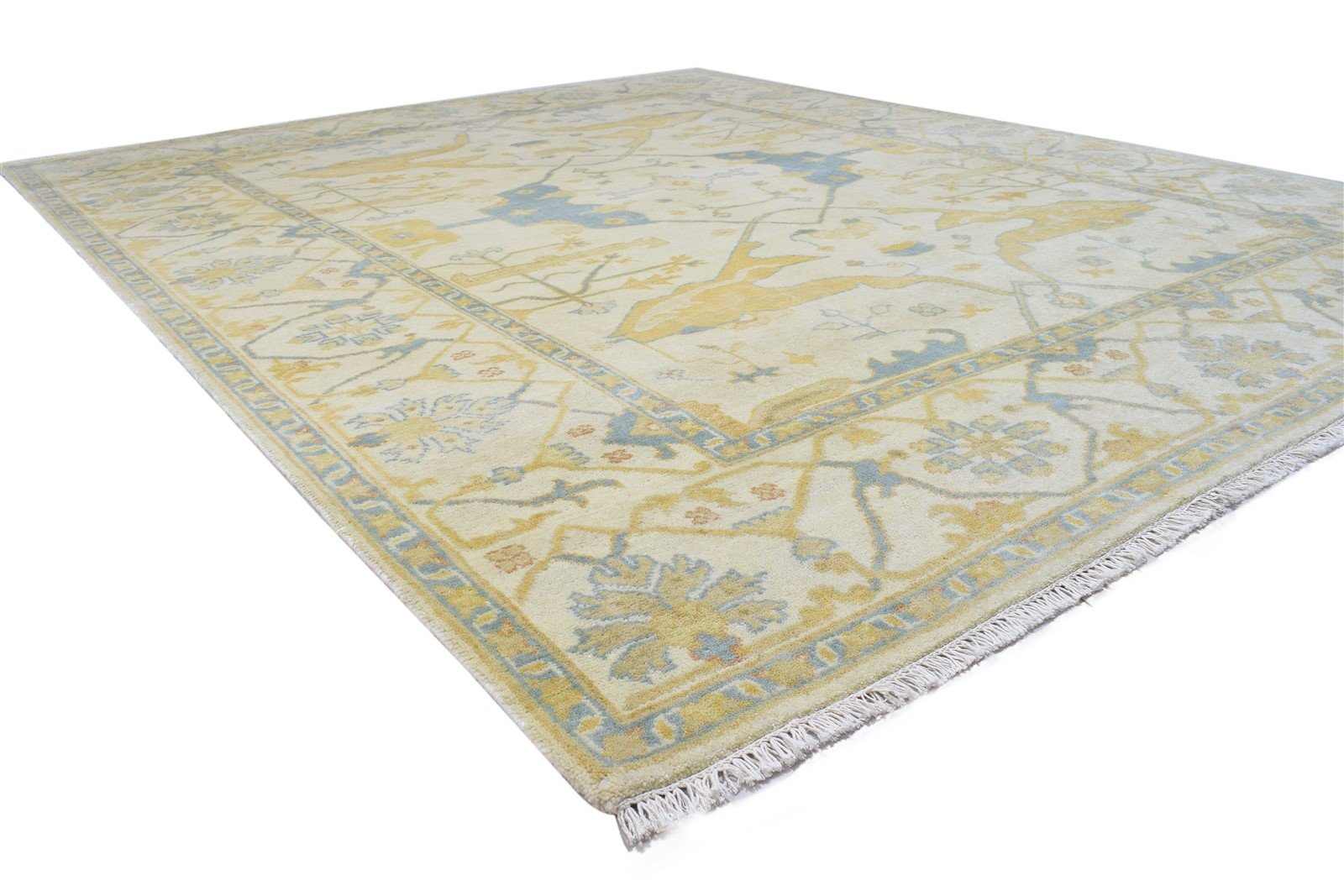 Hand Knotted Sand Wool Rug 8' X 10' Persian Oushak Oriental Large Carpet  Area Rug 
