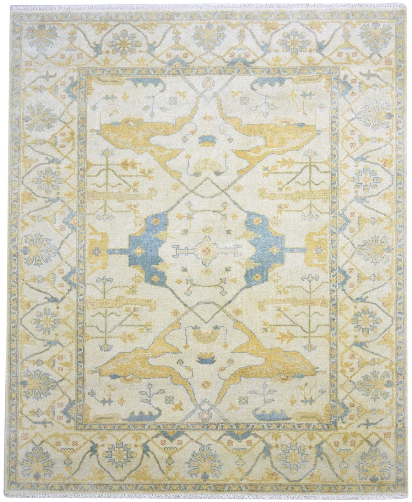 Hand Knotted Sand Wool Rug 8' X 10' Persian Oushak Oriental Large Carpet  Area Rug 