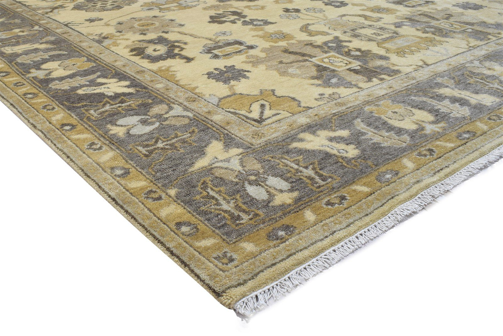 Sand Wool Rug 8' X 10' Persian Hand Knotted Oushak Oriental Large Carpet 