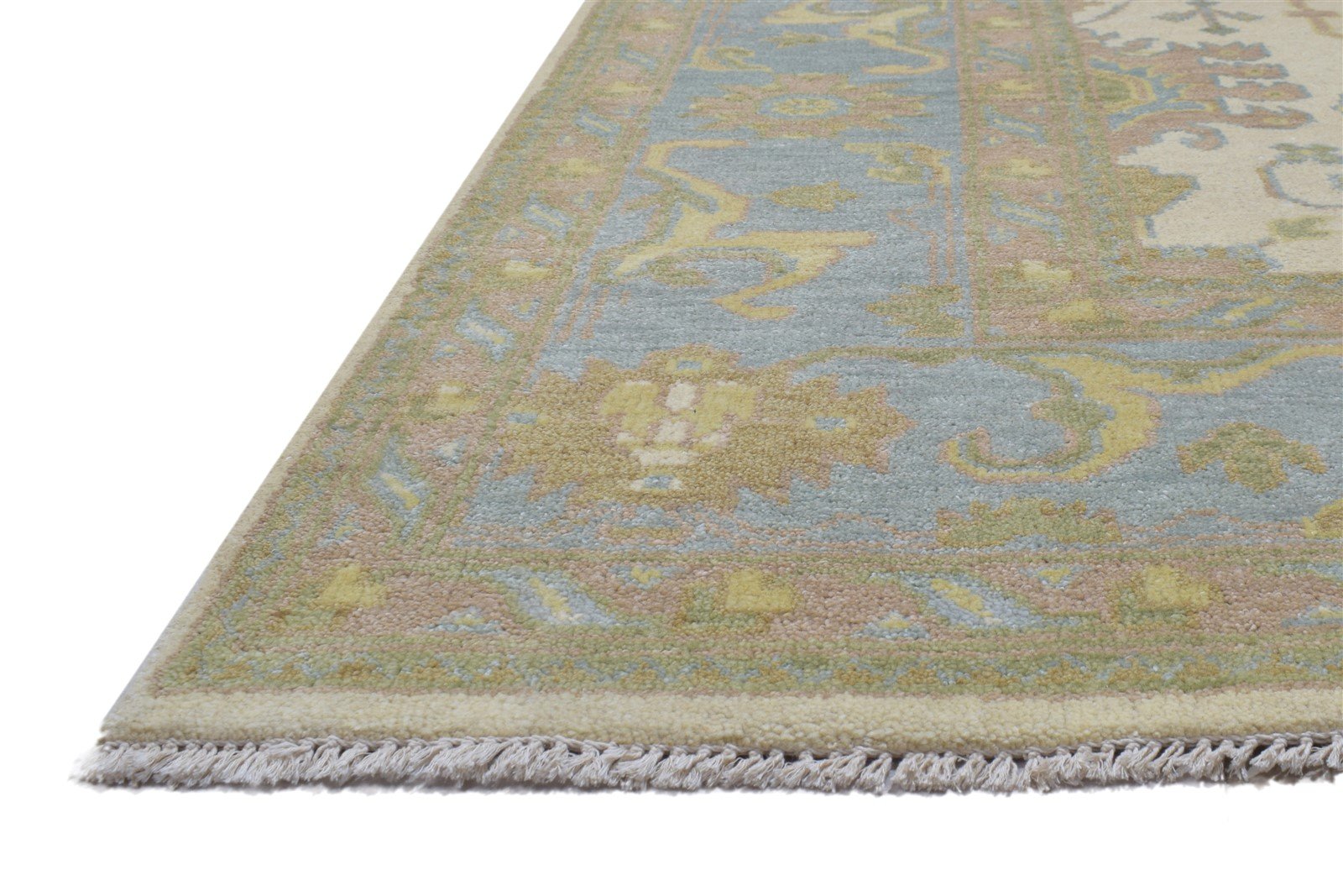 Sand Wool Rug 8' X 10' Persian Hand Knotted Oushak Oriental Large Carpet 