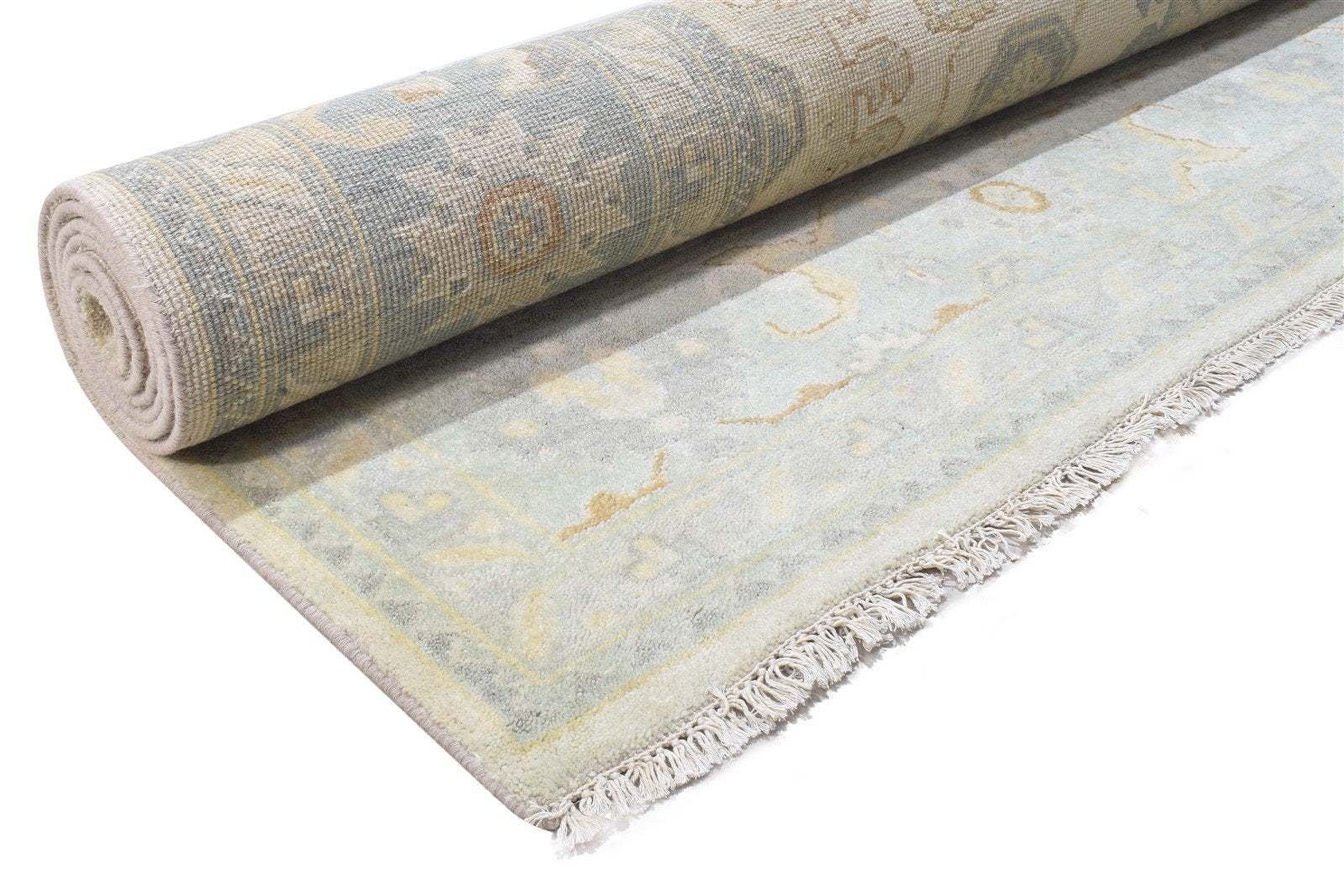 Wool Grey Rug 8' X 10' Persian Hand Knotted Oushak Oriental Large Carpet  Area Rug 