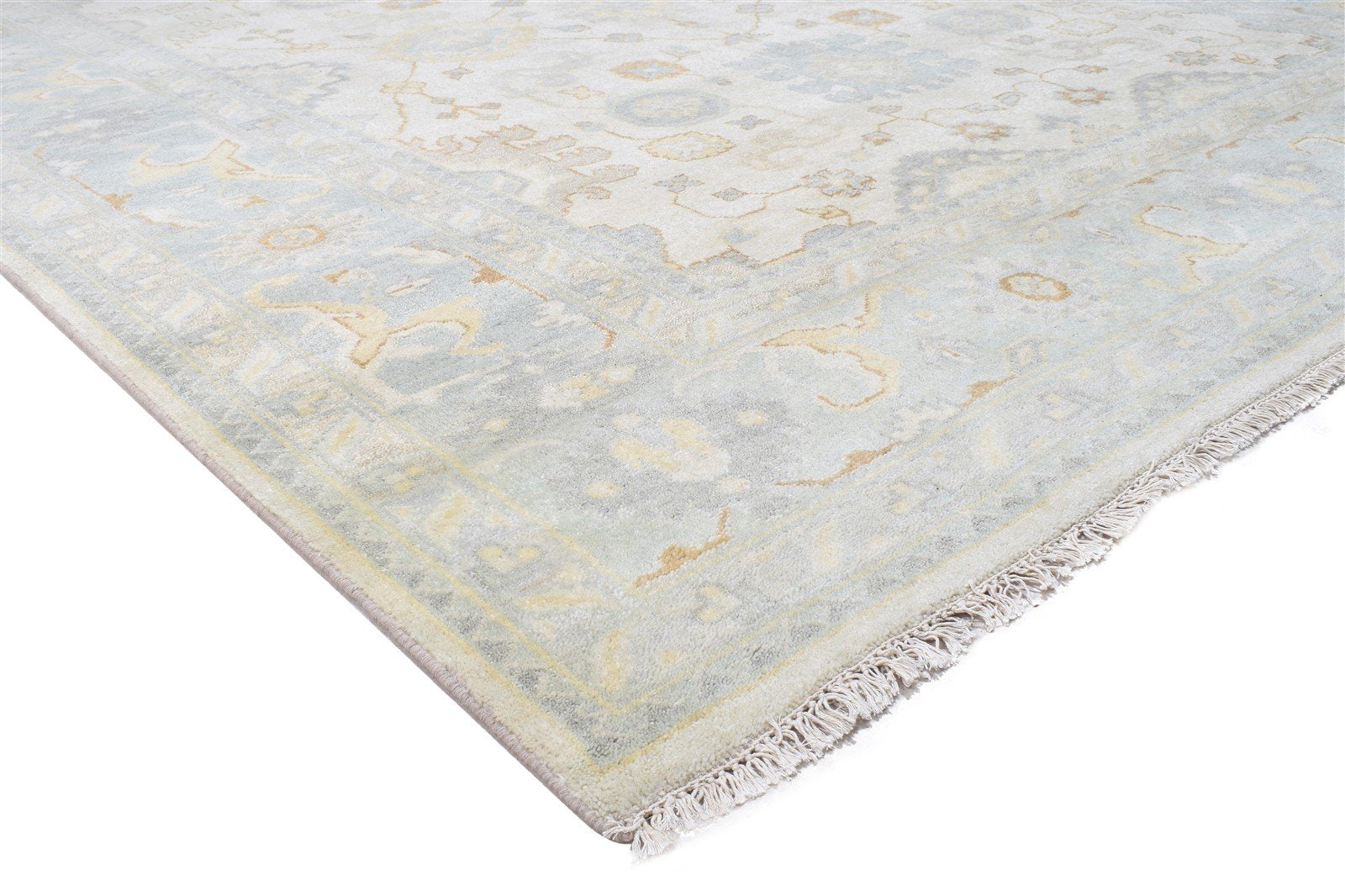 Wool Grey Rug 8' X 10' Persian Hand Knotted Oushak Oriental Large Carpet  Area Rug 