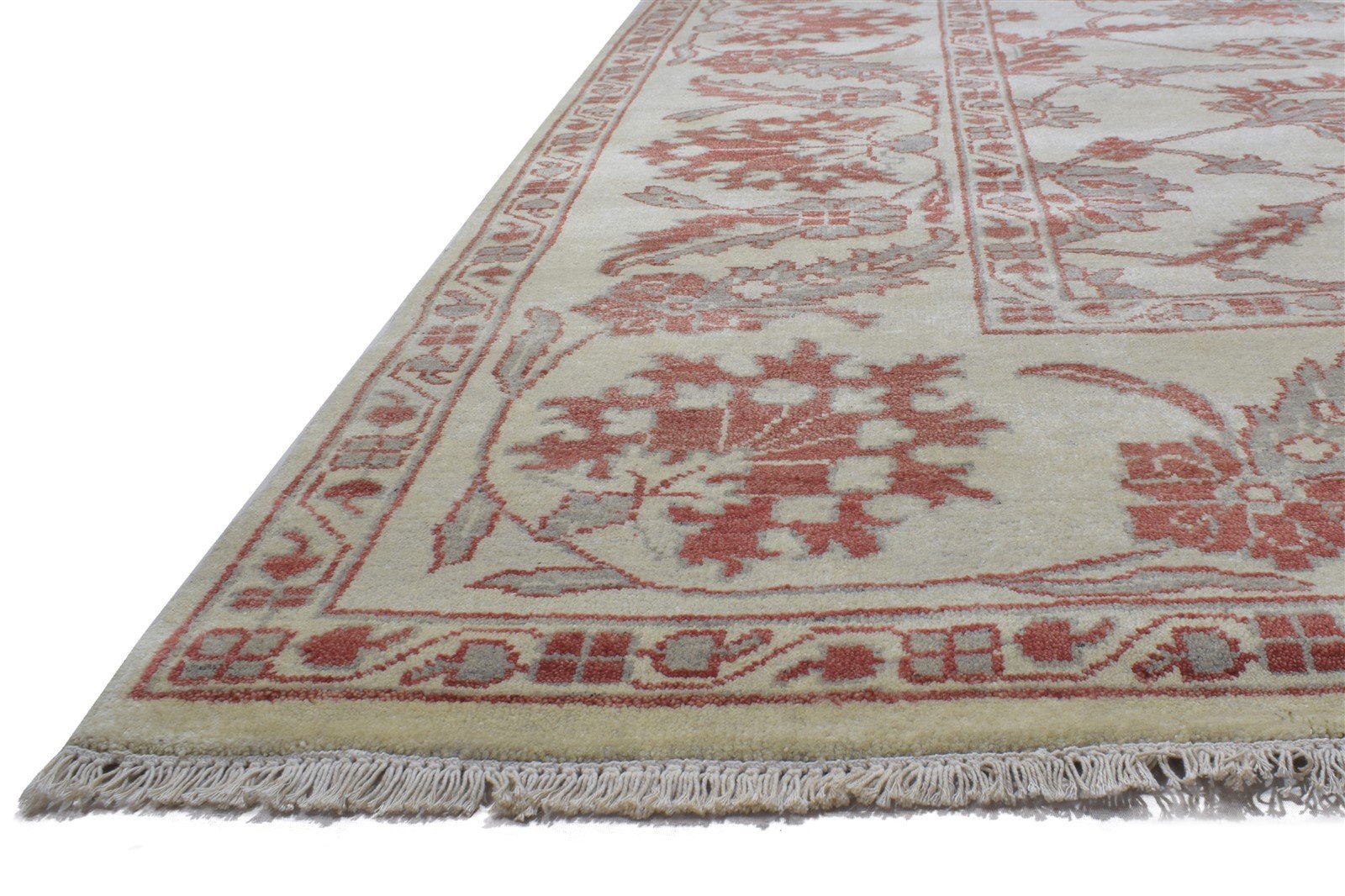 Grey Wool Rug 9' X 12' Persian Hand Knotted Oushak Oriental Extra Large Carpet 