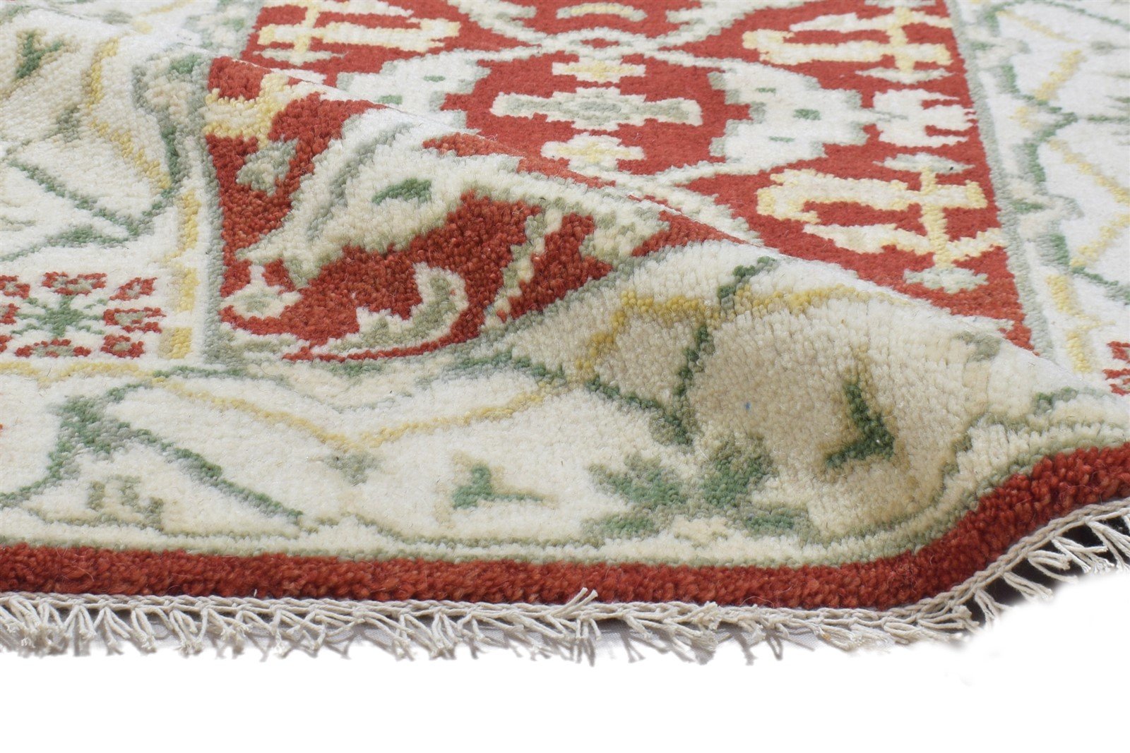 Hand Knotted Red Wool Rug 2' X 3' Persian Oushak Oriental Small Carpet 