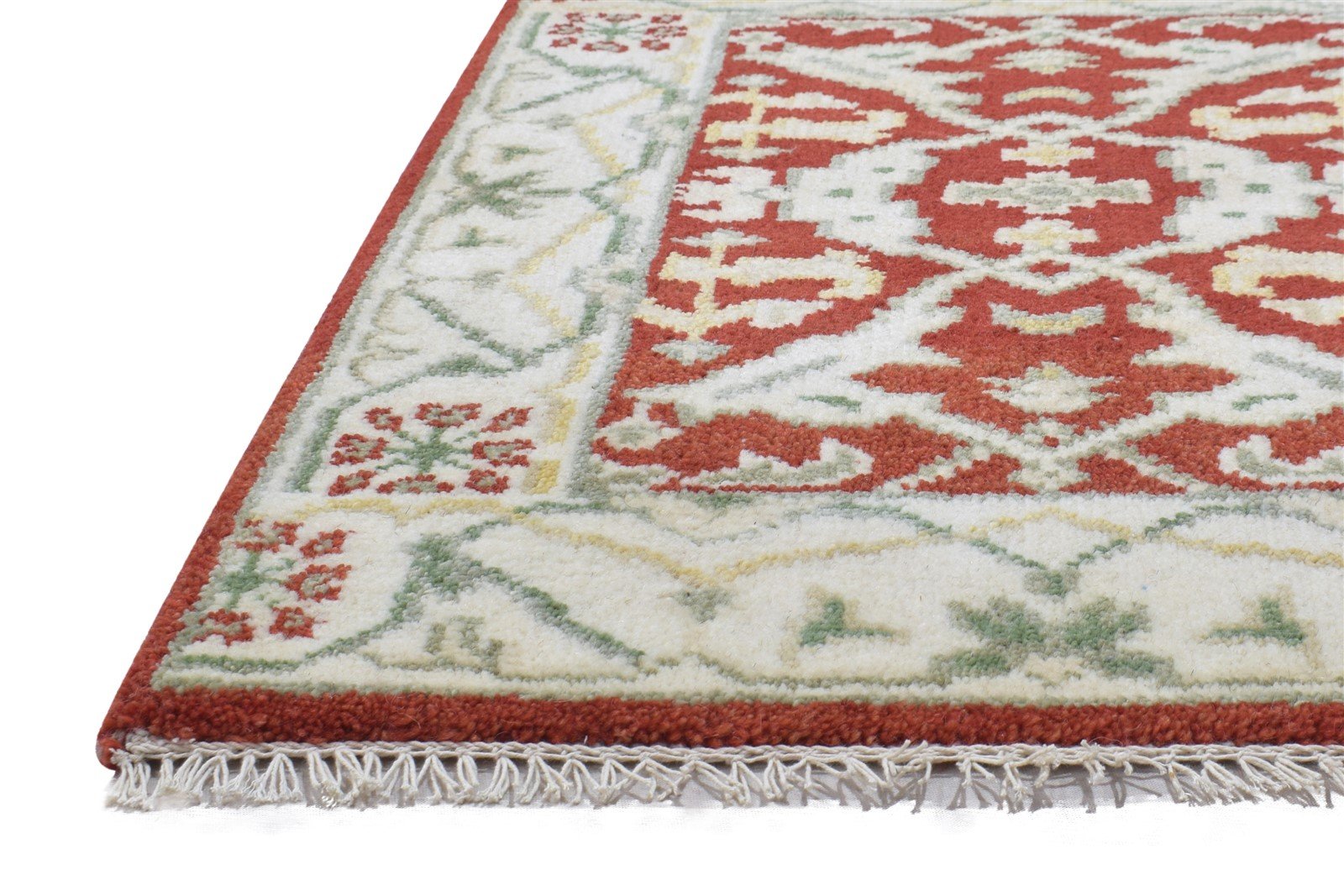 Hand Knotted Red Wool Rug 2' X 3' Persian Oushak Oriental Small Carpet 